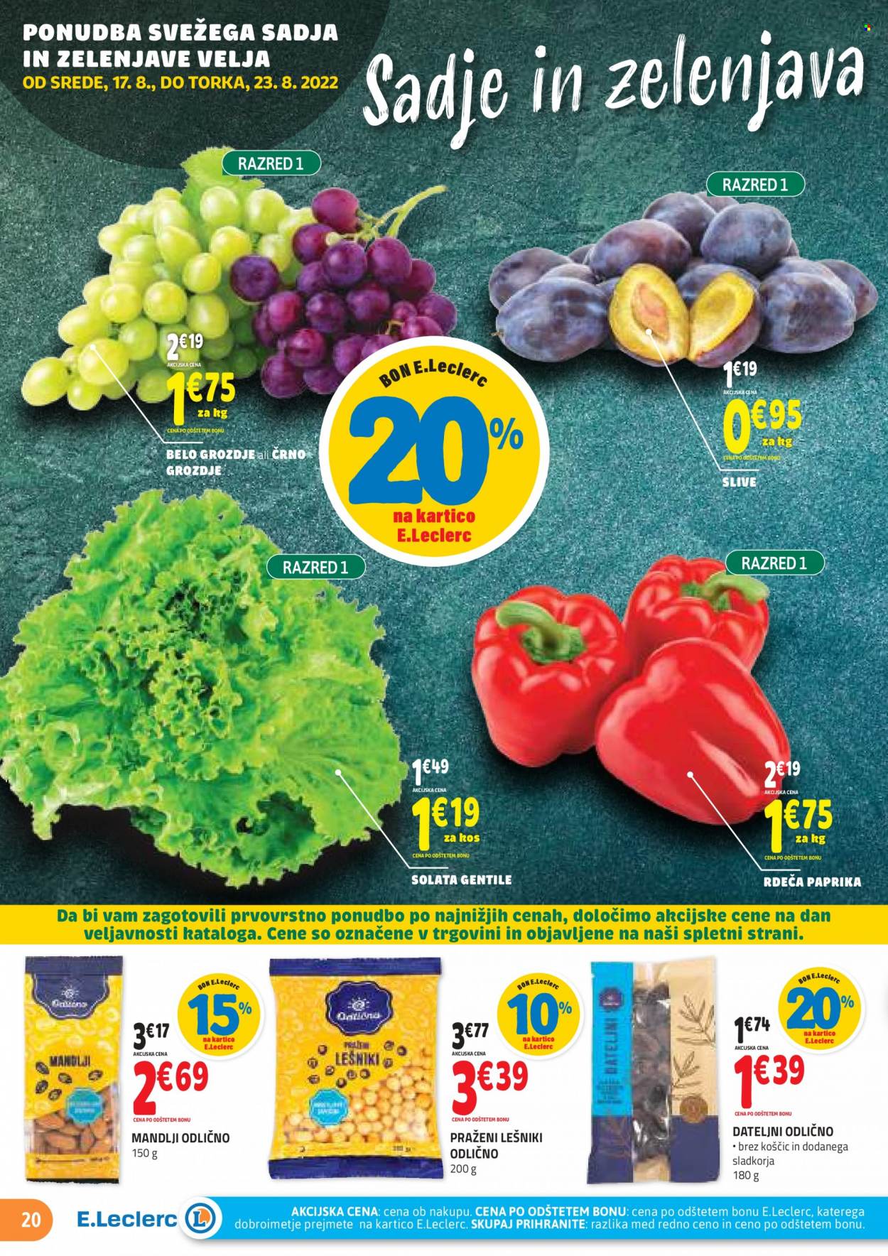 E.Leclerc katalog - 17.8.2022 - 27.8.2022. Stran 20