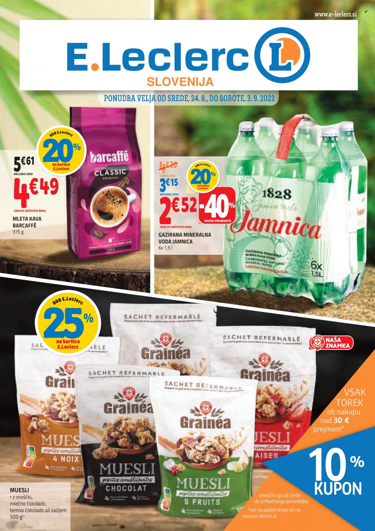 E.Leclerc katalog - 24.8.2022 - 3.9.2022. Stran 1