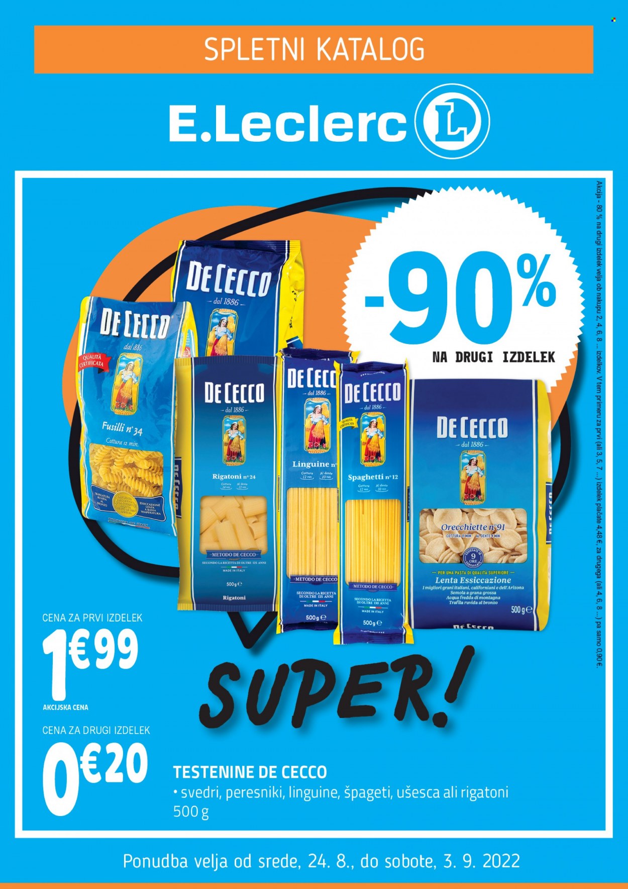E.Leclerc katalog - 24.8.2022 - 3.9.2022. Stran 1