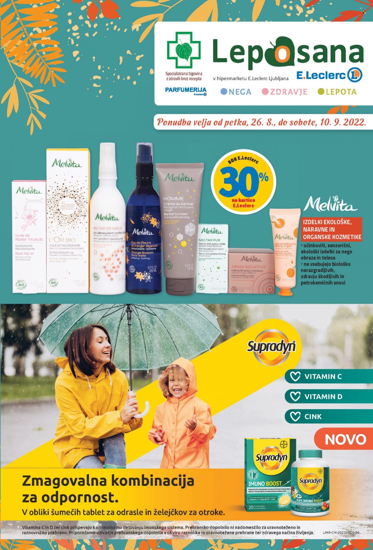 E.Leclerc katalog - 26.8.2022 - 10.9.2022. Stran 1
