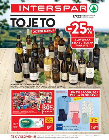 INTERSPAR katalog - 31.08.2022 - 13.09.2022.