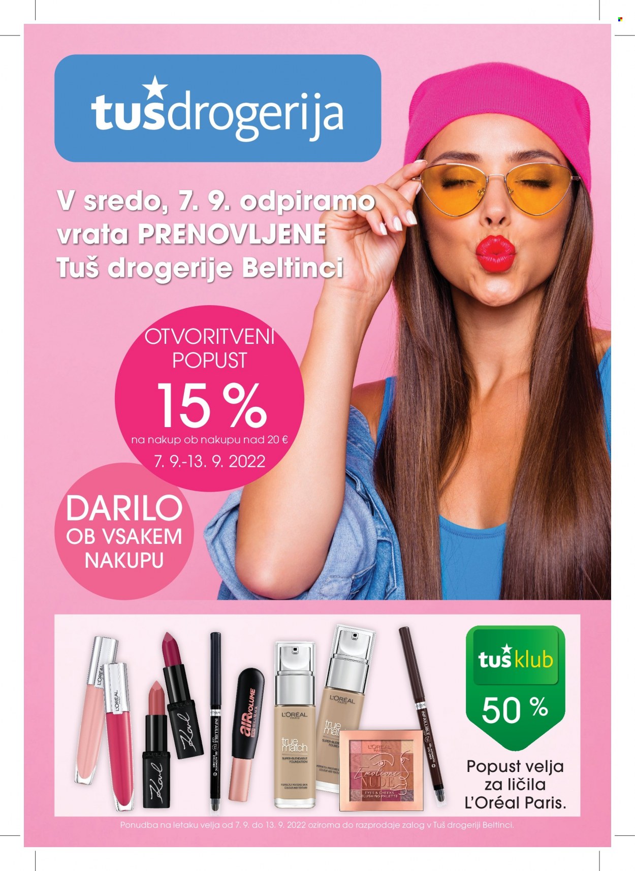Tuš Drogeria katalog - 7.9.2022 - 13.9.2022. Stran 1