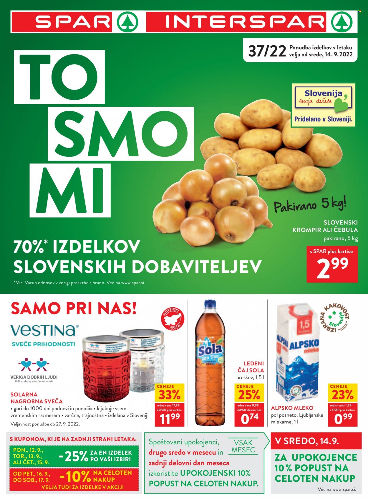 SPAR katalog - 14.9.2022 - 27.9.2022. Stran 1