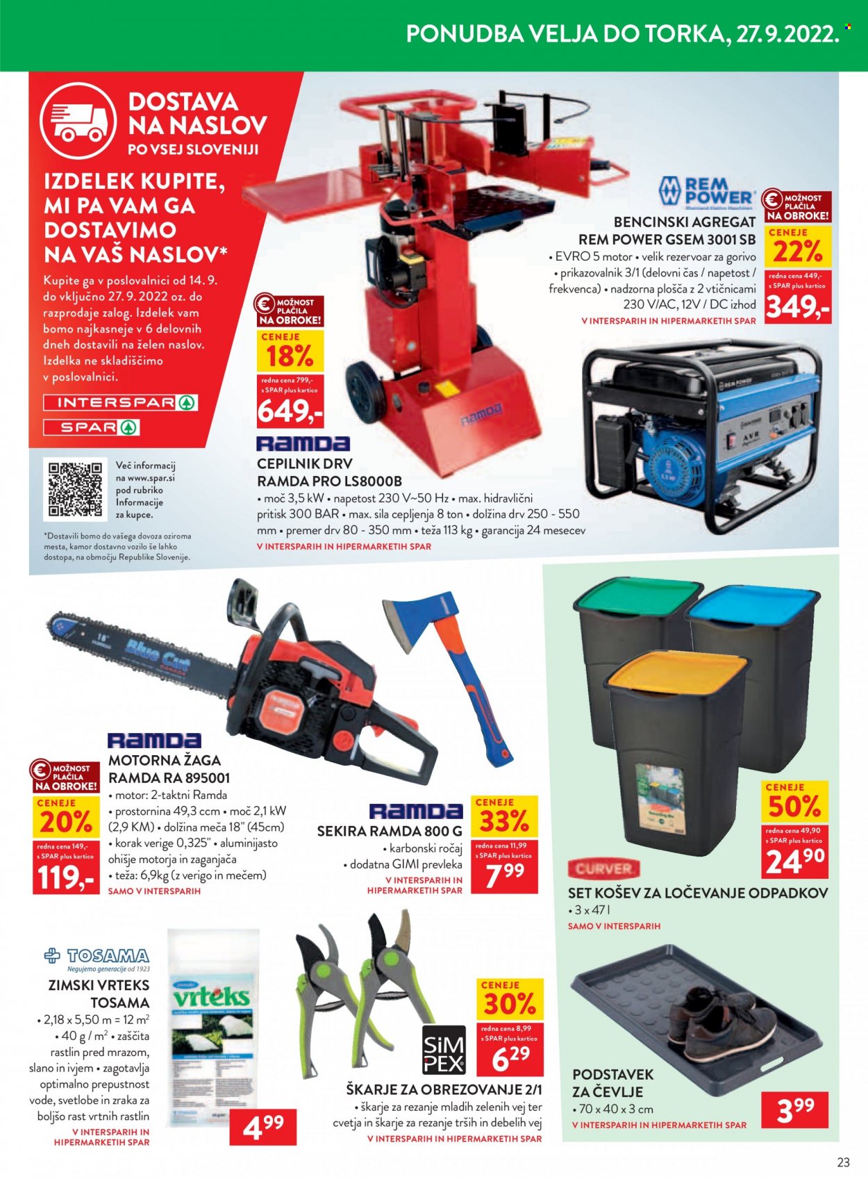 SPAR katalog - 14.9.2022 - 27.9.2022. Stran 23