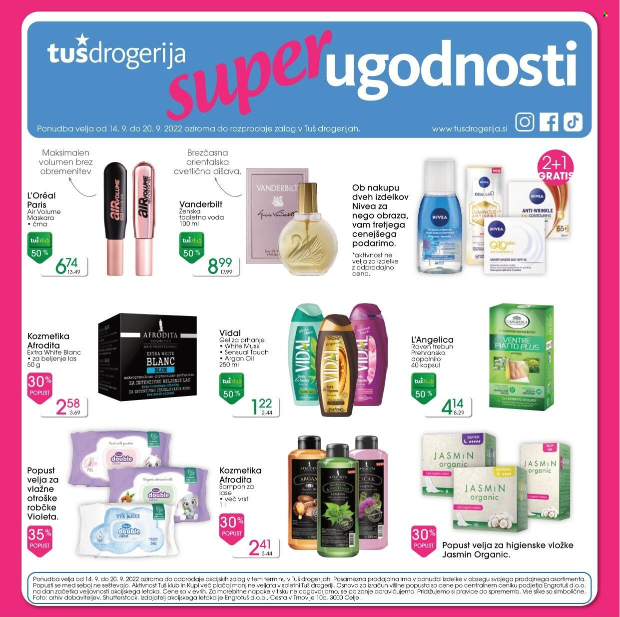 Tuš Drogeria katalog - 14.9.2022 - 20.9.2022. Stran 1