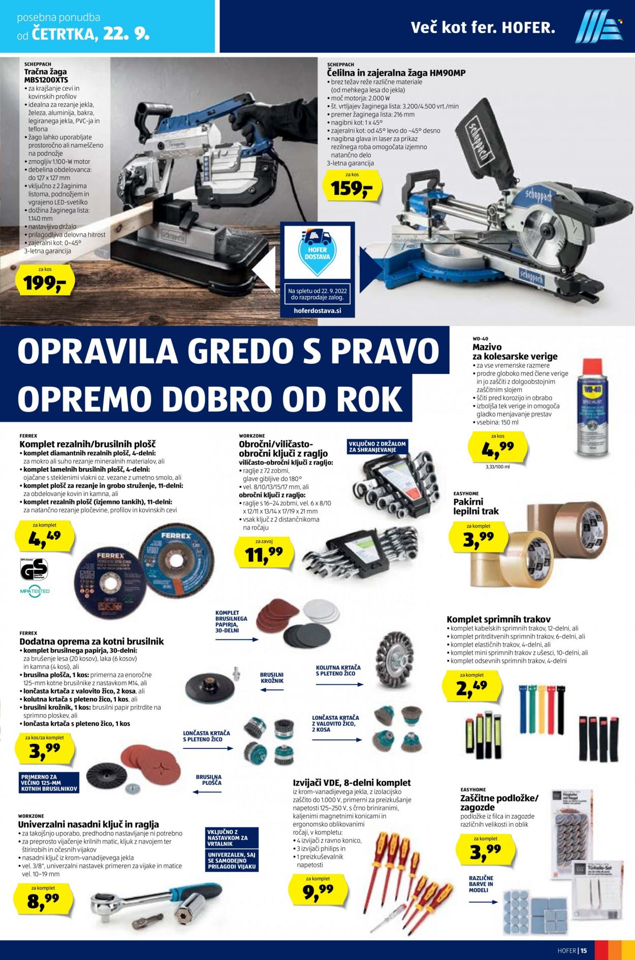 Hofer katalog - 16.9.2022 - 24.9.2022. Stran 15