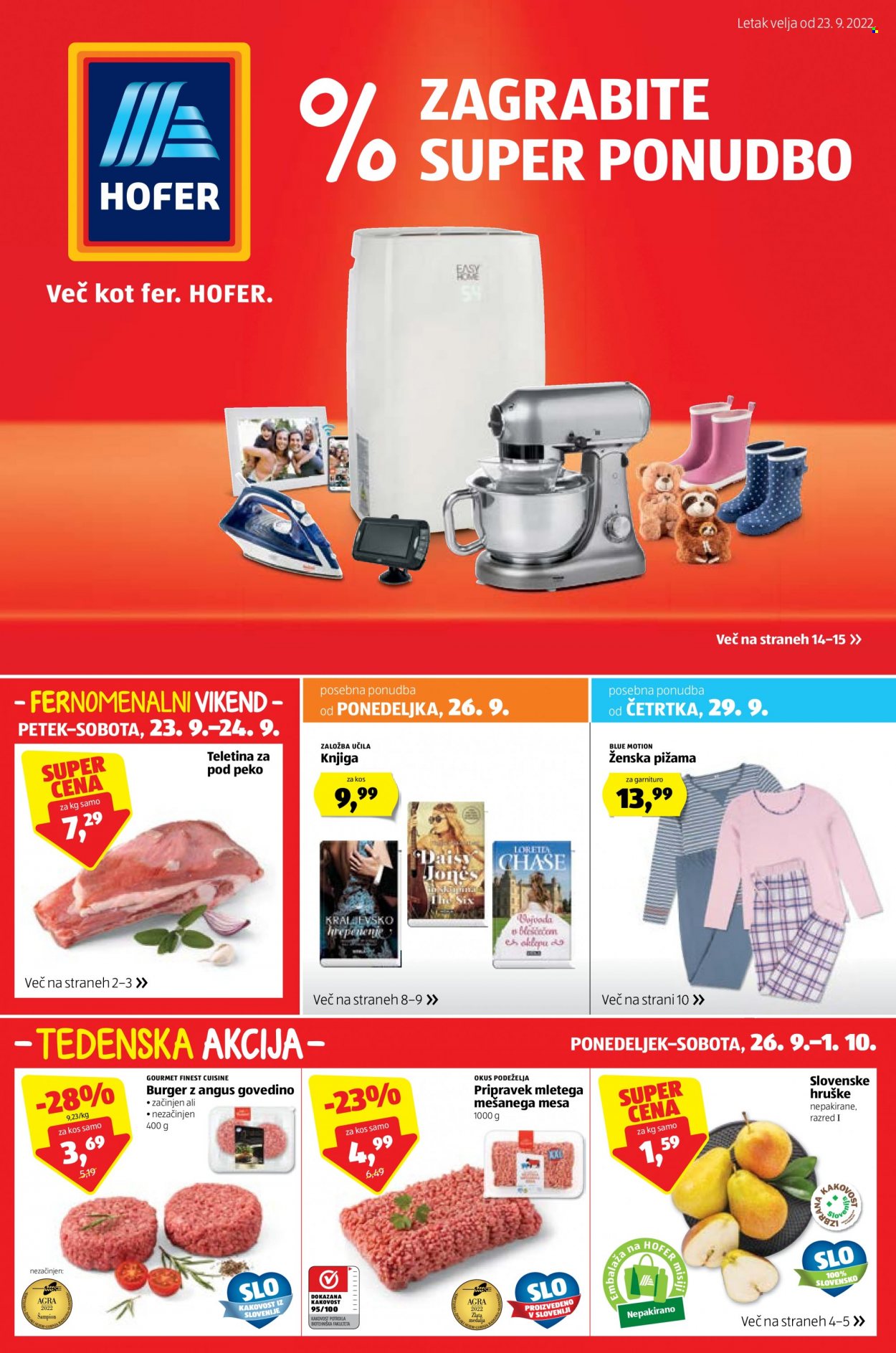 Hofer katalog - 23.9.2022 - 1.10.2022. Stran 1