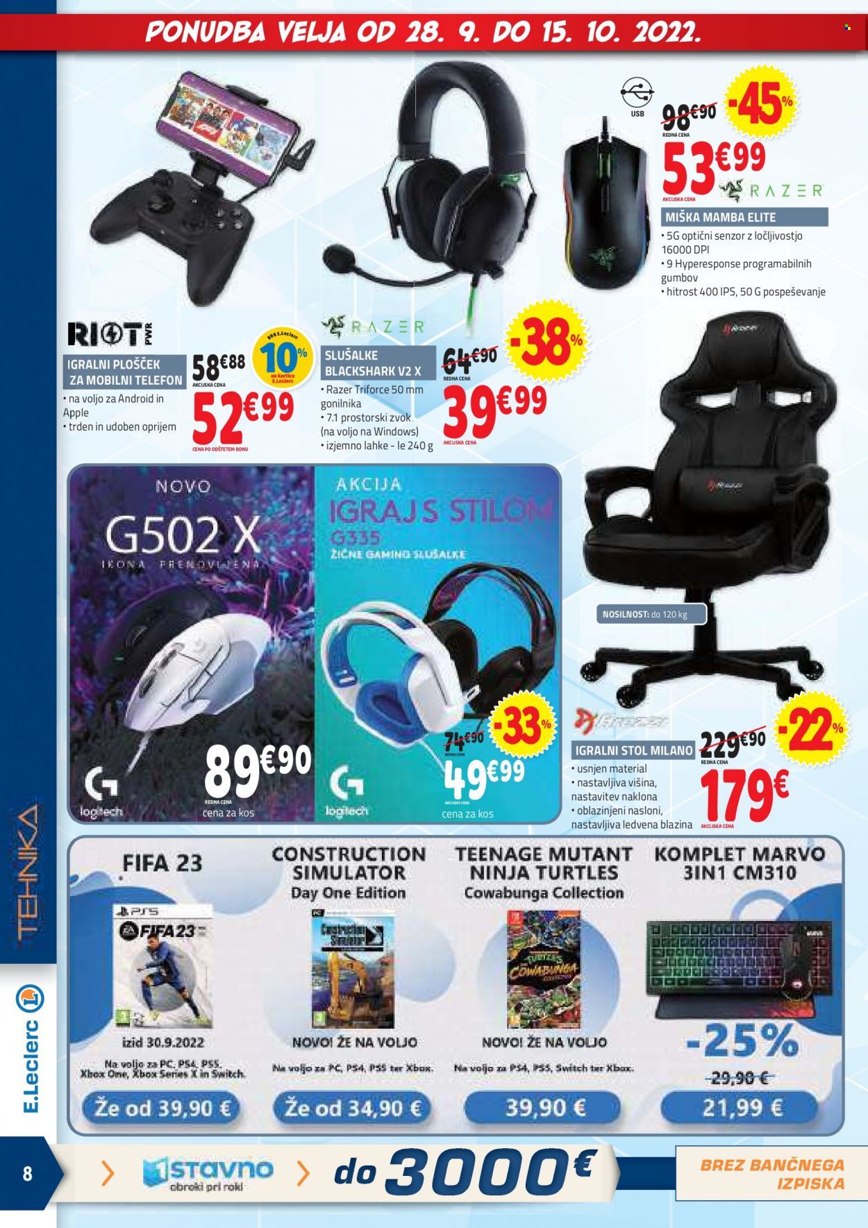 E.Leclerc katalog - 28.9.2022 - 8.10.2022. Stran 8