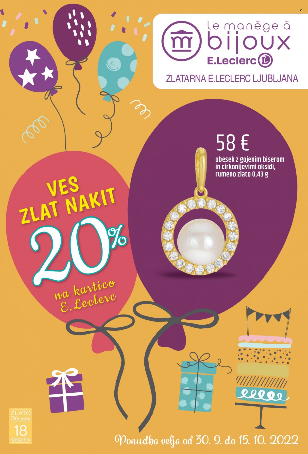 E.Leclerc katalog - 30.9.2022 - 15.10.2022. Stran 1