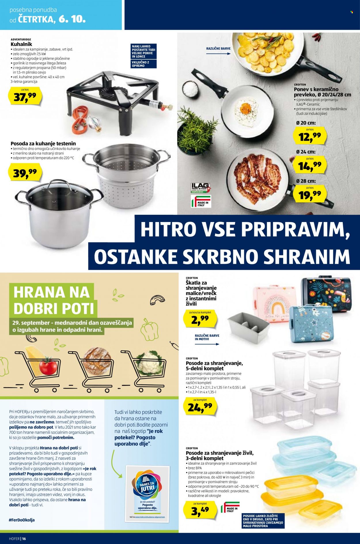 Hofer katalog - 30.9.2022 - 8.10.2022. Stran 16