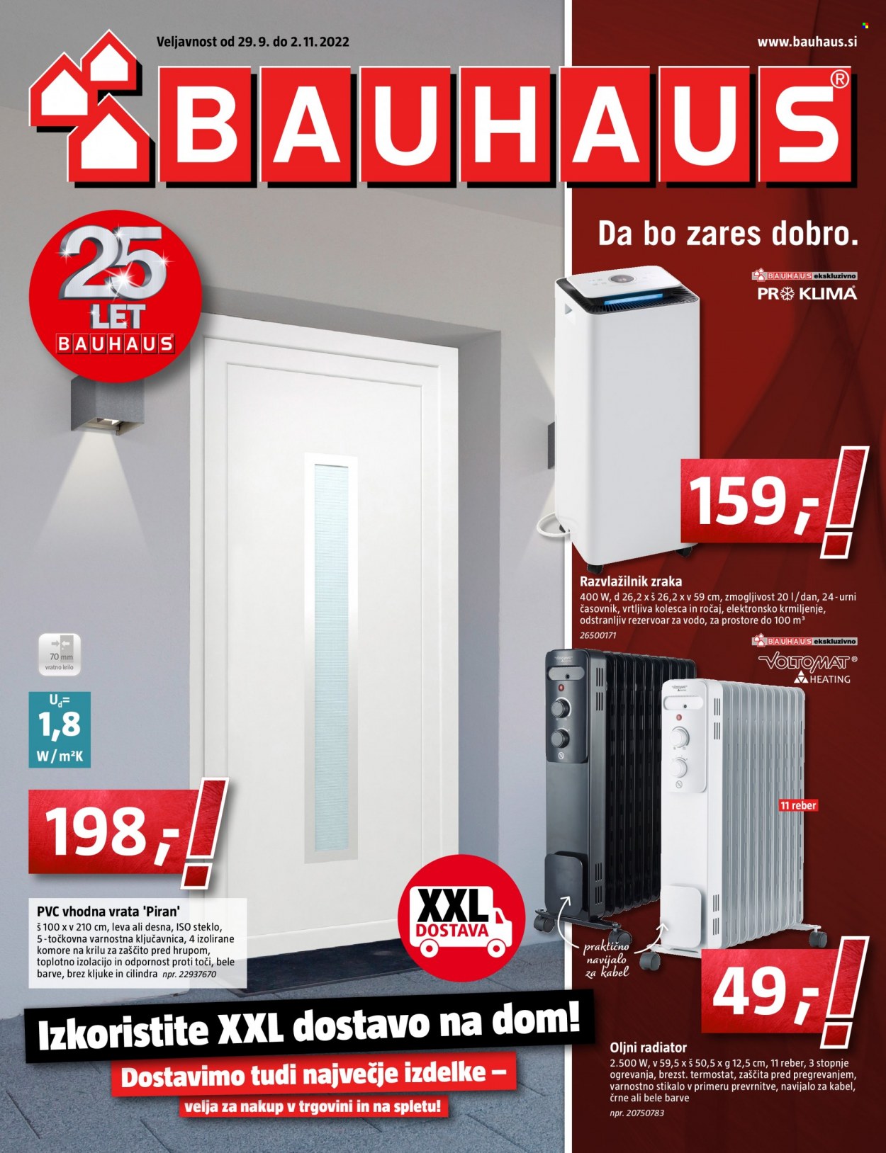 thumbnail - Bauhaus katalog - 29.9.2022 - 2.11.2022 - Ponudba izdelkov - radiator, vrata, vratno krilo, vhodna vrata. Stran 1.