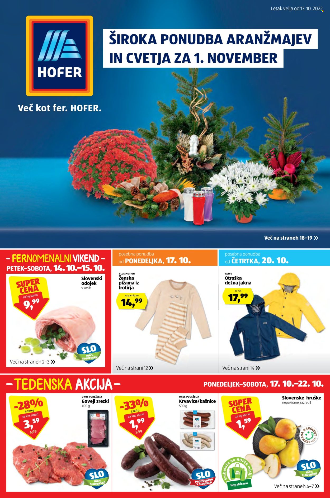 Hofer katalog - 13.10.2022 - 22.10.2022. Stran 1