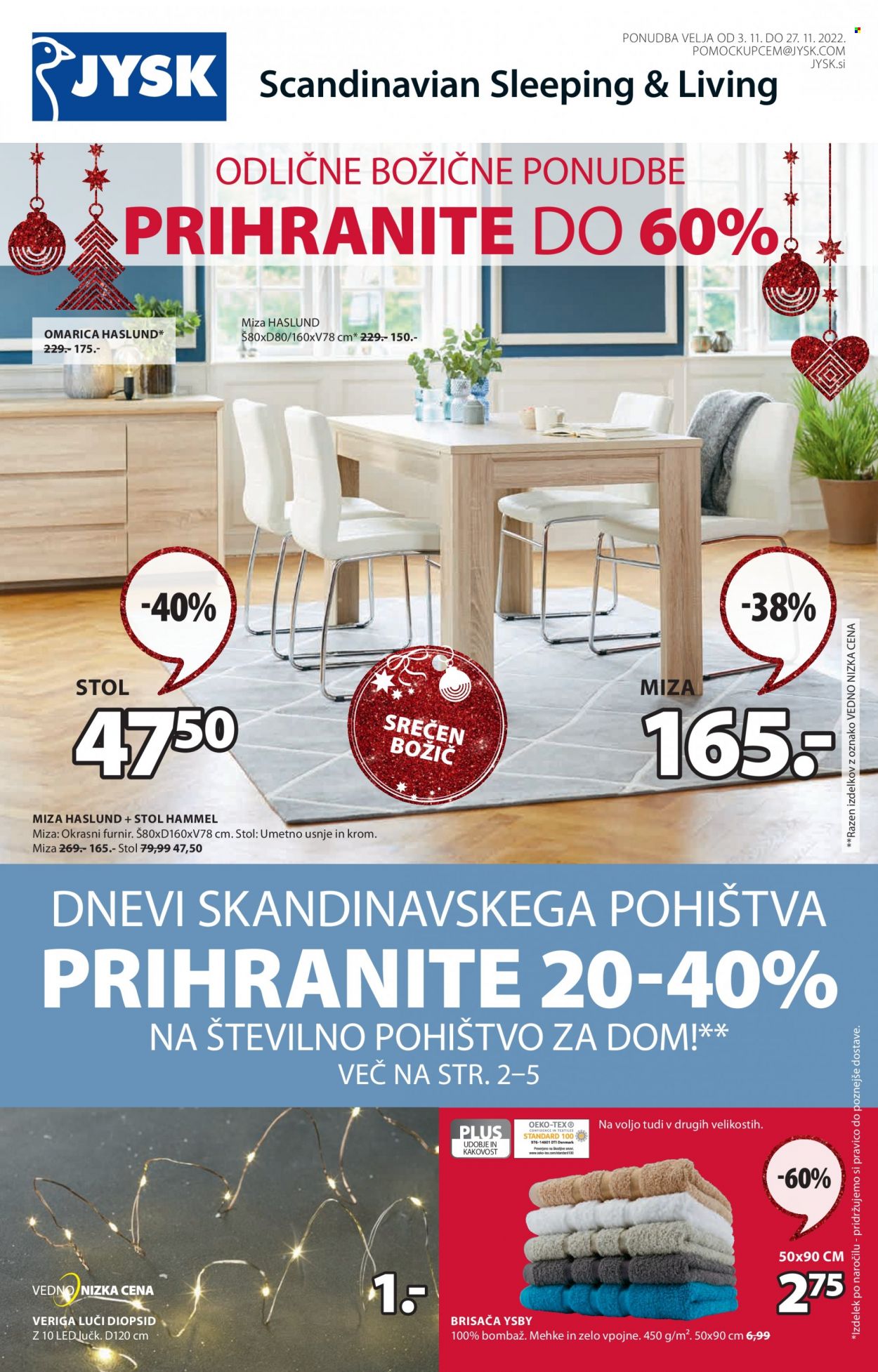 JYSK katalog - 3.11.2022 - 27.11.2022. Stran 1