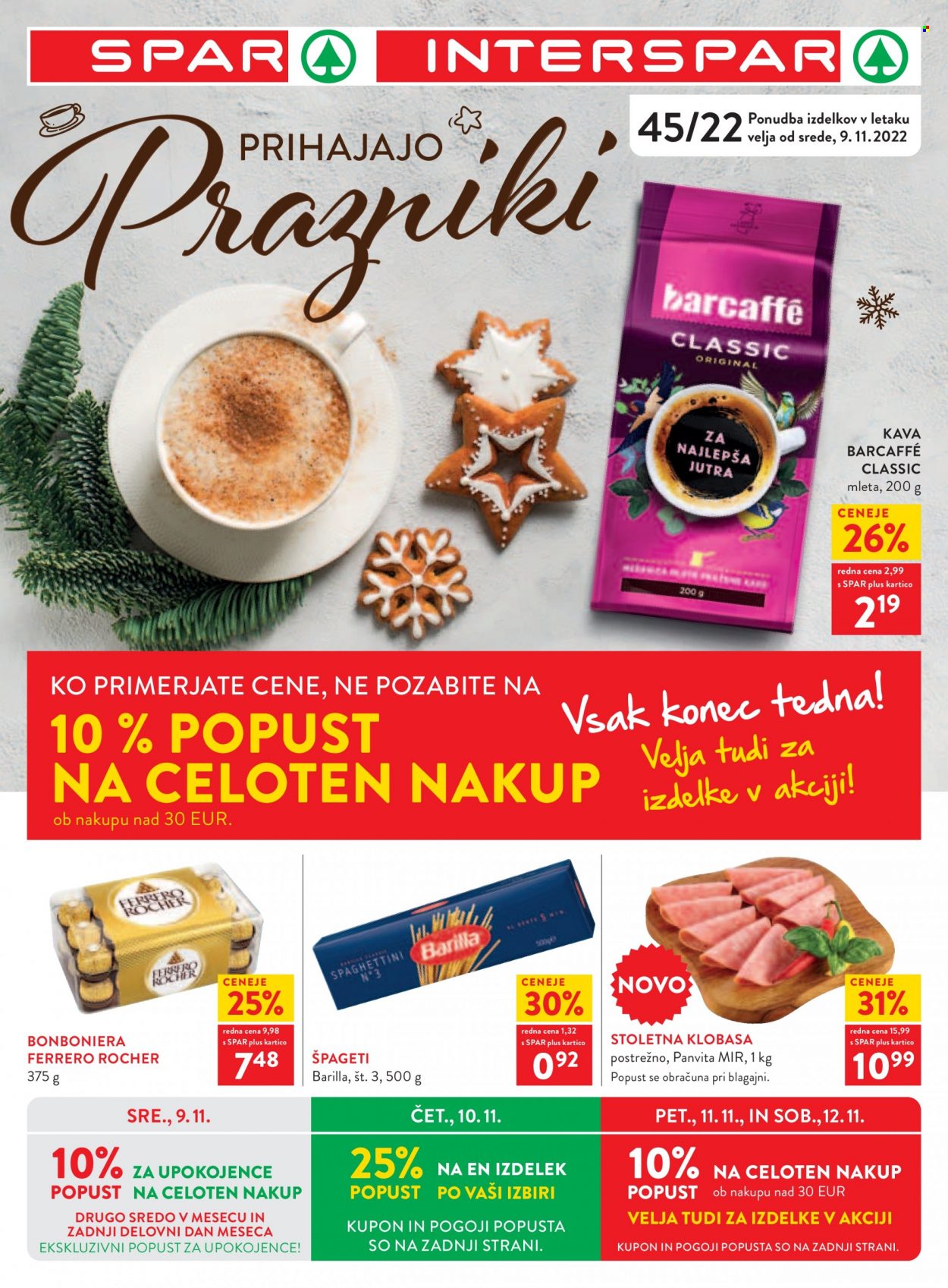 SPAR katalog - 9.11.2022 - 22.11.2022. Stran 1