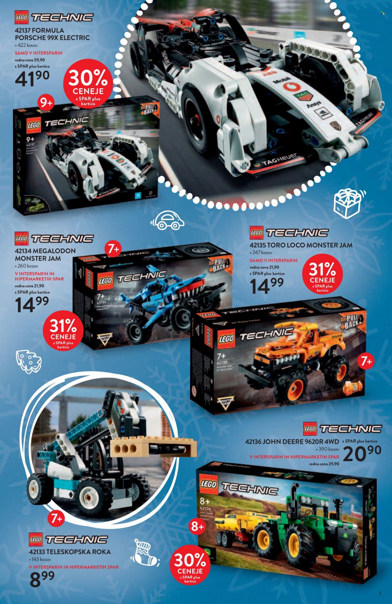thumbnail - INTERSPAR katalog - 9.11.2022 - 31.12.2022 - Ponudba izdelkov - Monster, LEGO, LEGO Technic. Stran 7.