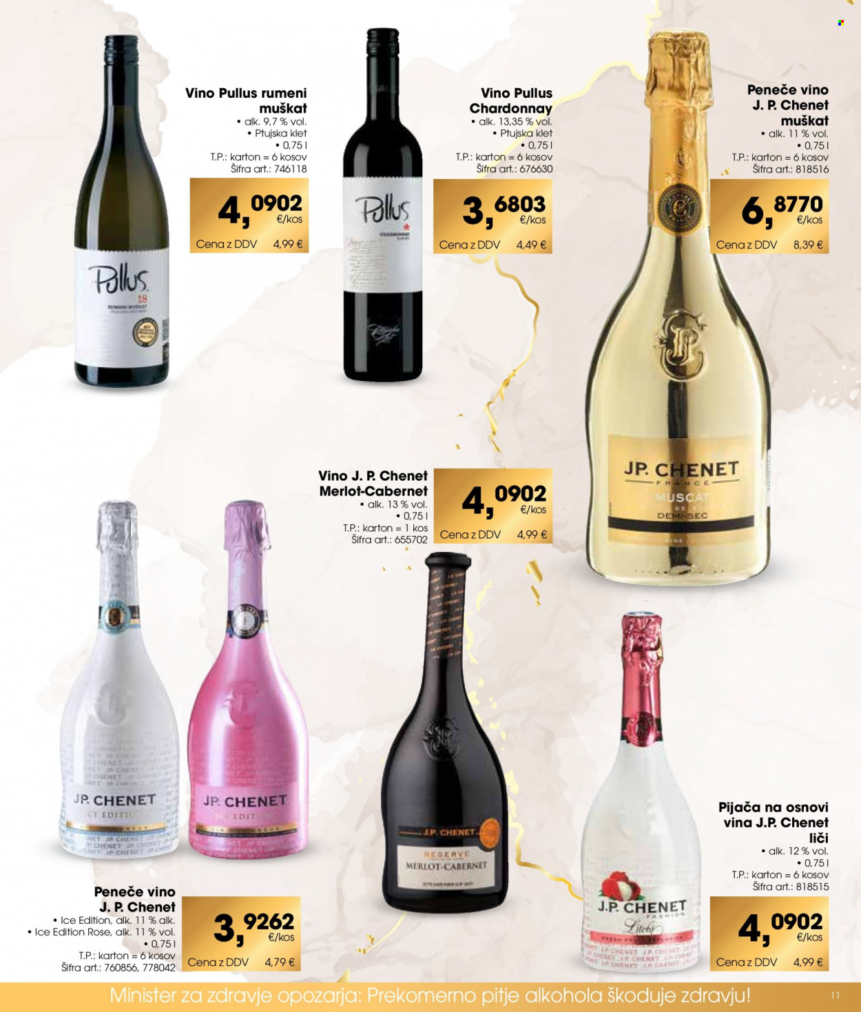 thumbnail - Tuš Cash & Carry katalog - 10.11.2022 - 12.1.2023 - Ponudba izdelkov - Chardonnay, Muškat, vino. Stran 11.