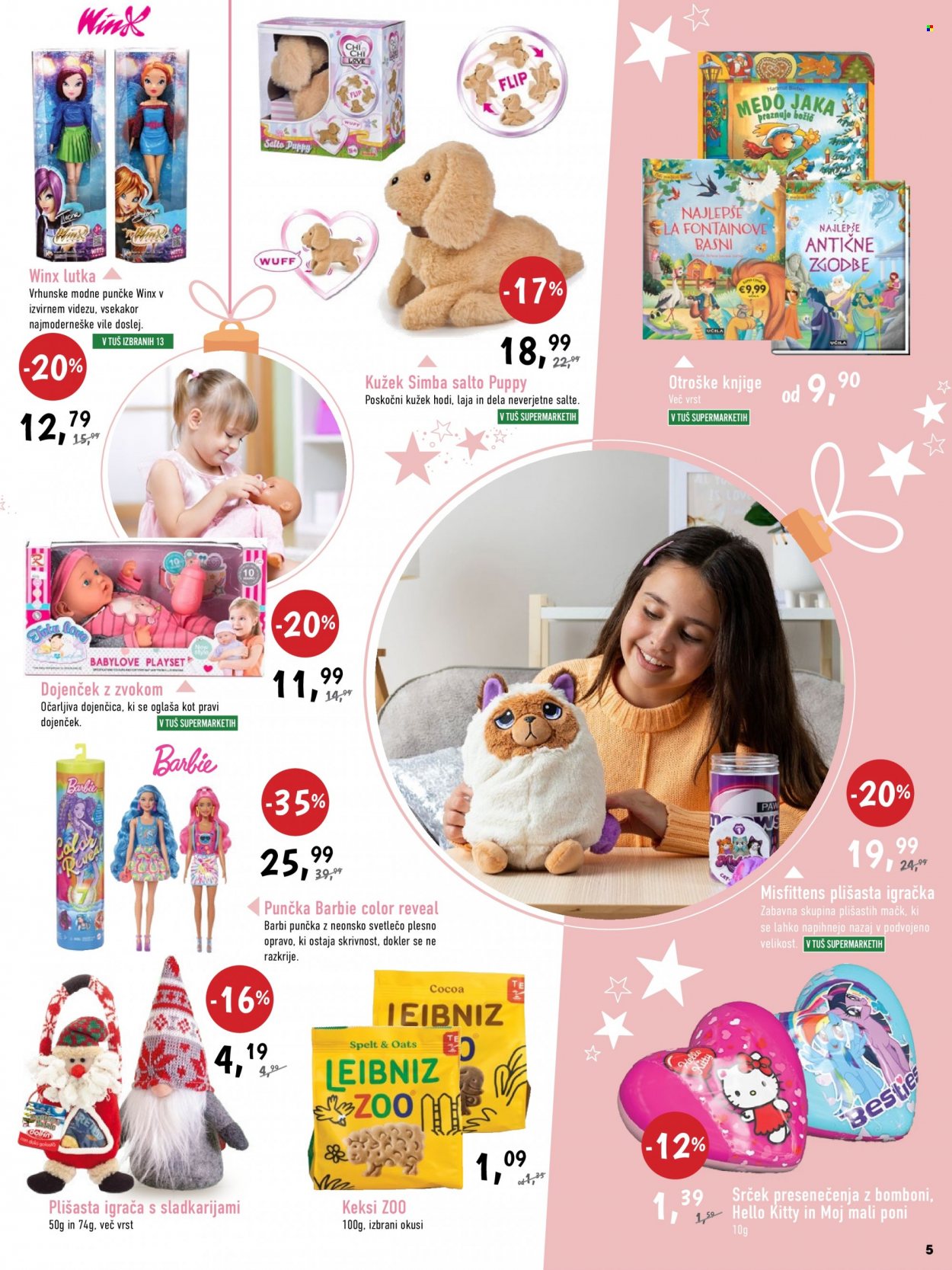 thumbnail - Tuš katalog - 16.11.2022 - 3.1.2023 - Ponudba izdelkov - keksi, Hello Kitty, Barbie, poni, punčka. Stran 5.