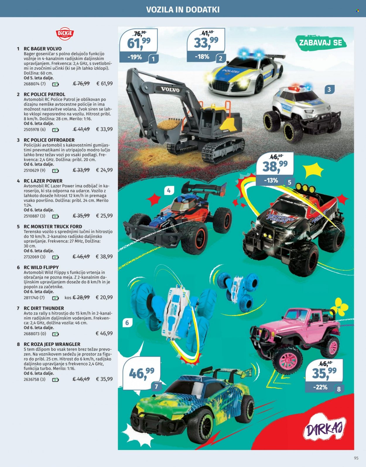 thumbnail - Müller katalog - 1.12.2022 - 24.12.2022 - Ponudba izdelkov - avtomobil, Dickie Toys, Monster. Stran 95.