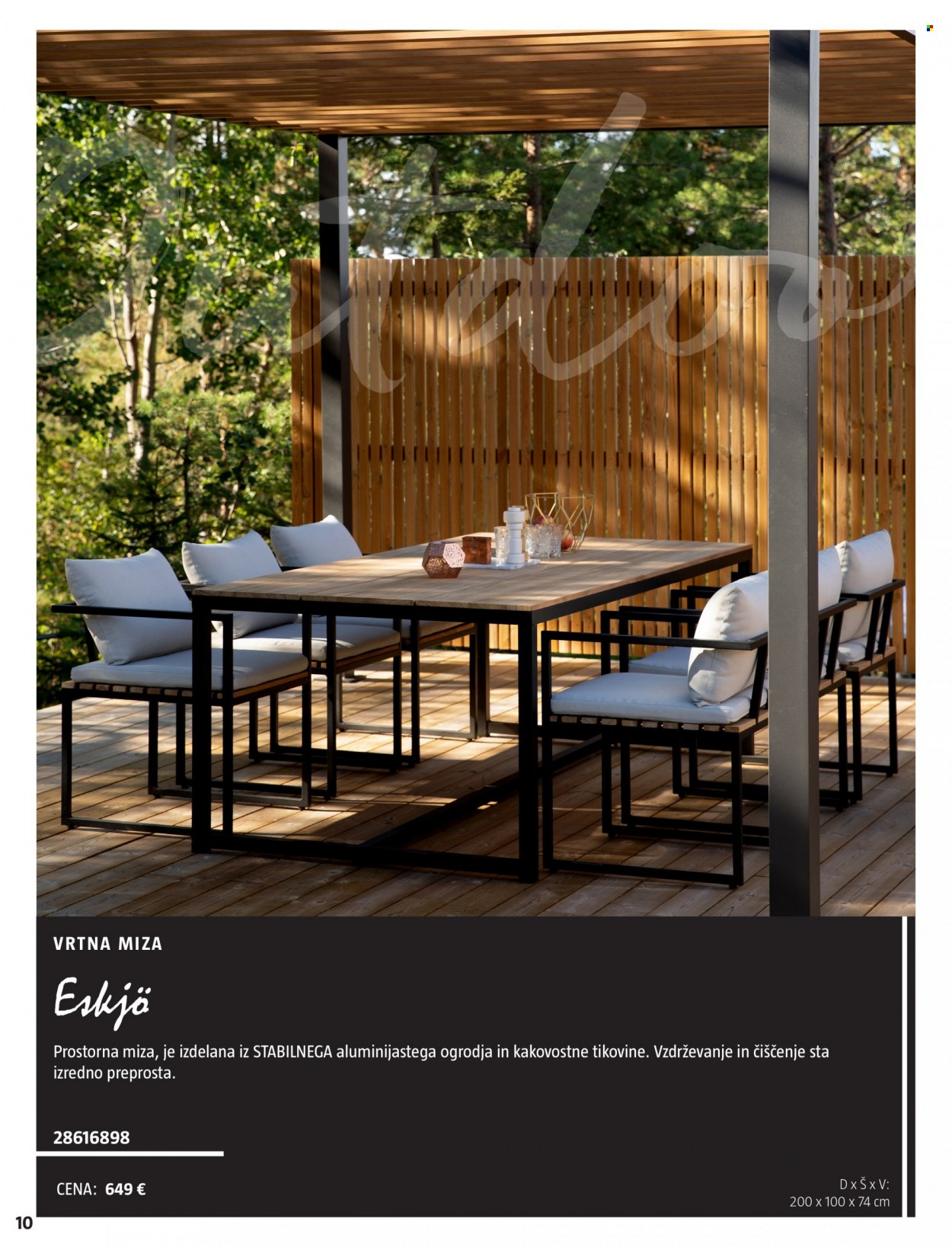 thumbnail - Bauhaus katalog - 16.6.2022 - 31.12.2022 - Ponudba izdelkov - miza, vrtna miza. Stran 10.