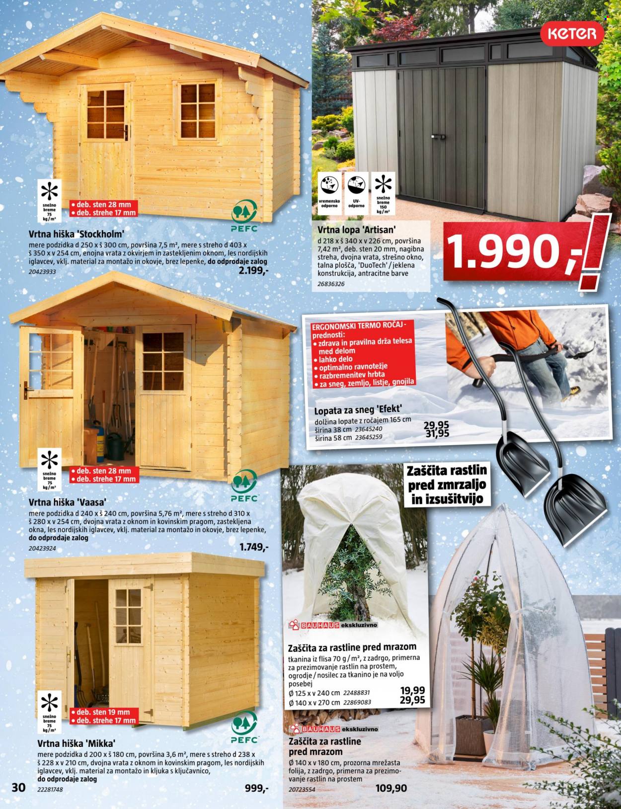 thumbnail - Bauhaus katalog - 1.12.2022 - 4.1.2023 - Ponudba izdelkov - vrtna hiška. Stran 30.