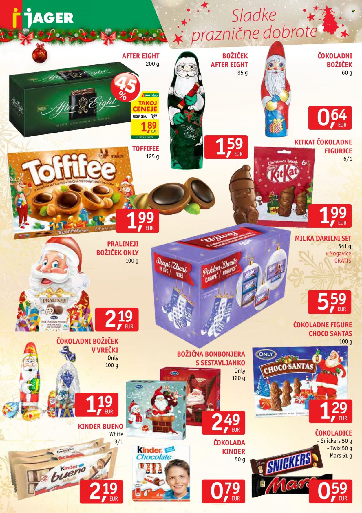 thumbnail - JAGER katalog - 7.12.2022 - 13.12.2022 - Ponudba izdelkov - Milka, čokolada, KitKat, pralineji, nogavice. Stran 10.