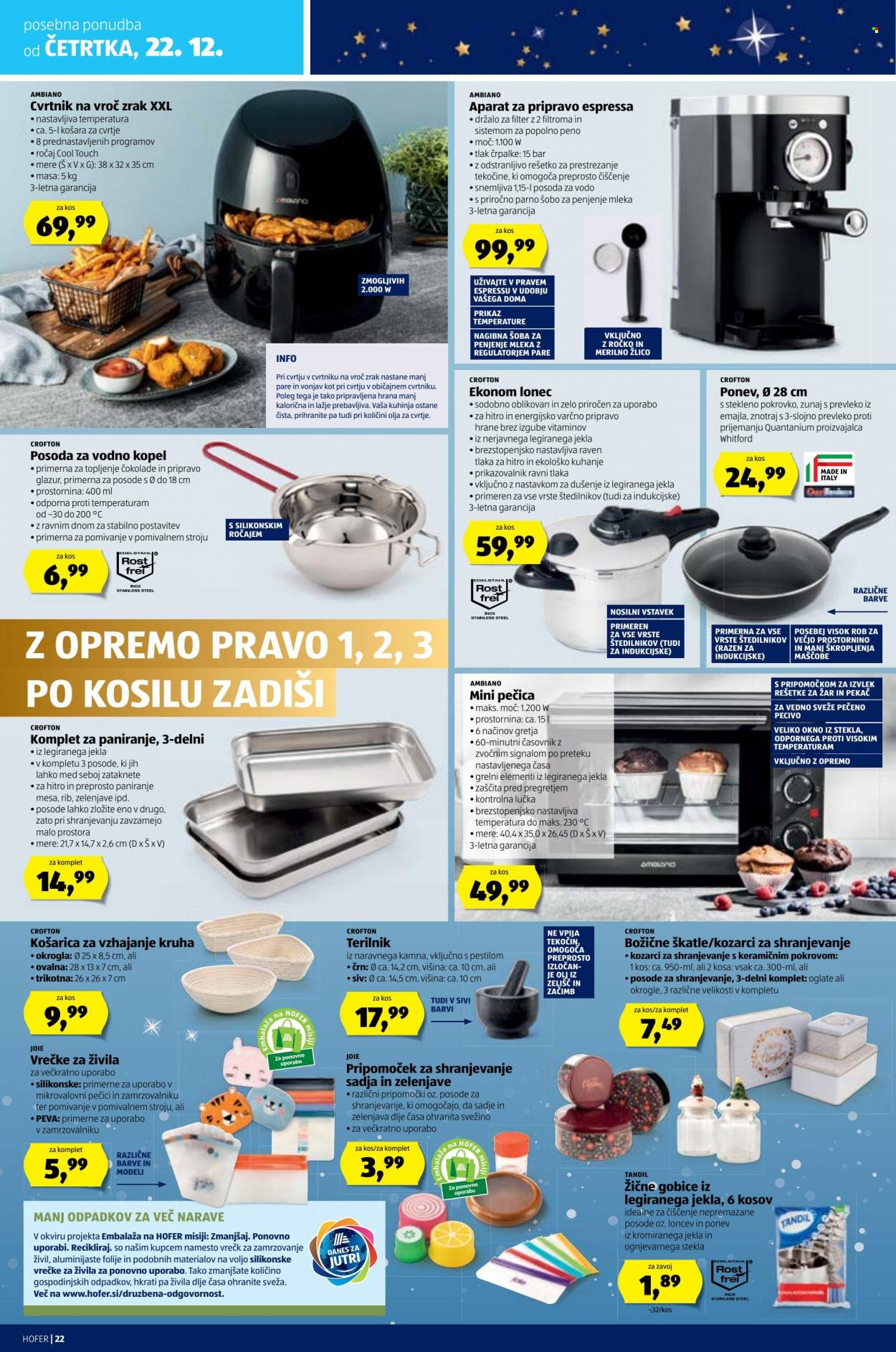 Hofer katalog - 15.12.2022 - 24.12.2022. Stran 22