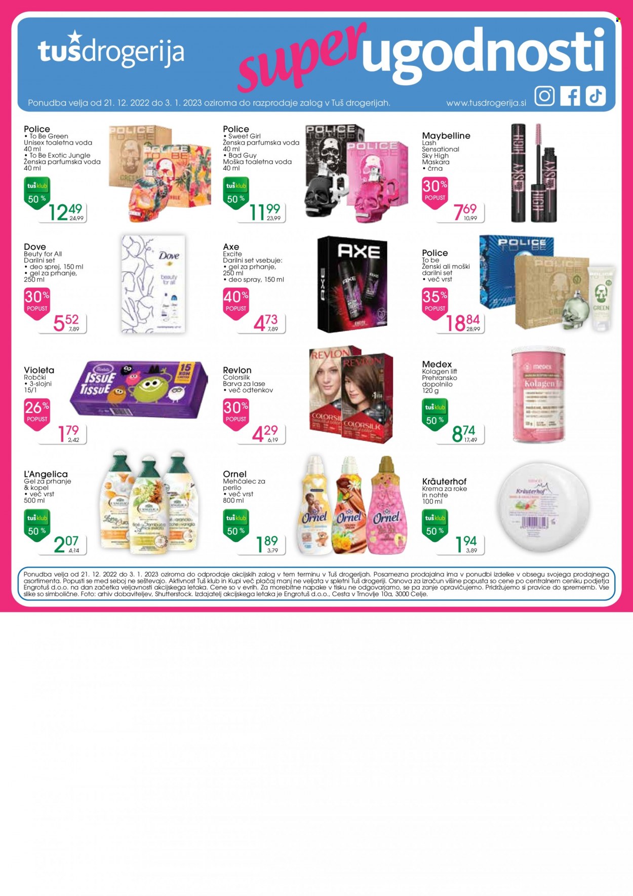 Tuš Drogeria katalog - 21.12.2022 - 3.1.2023. Stran 1