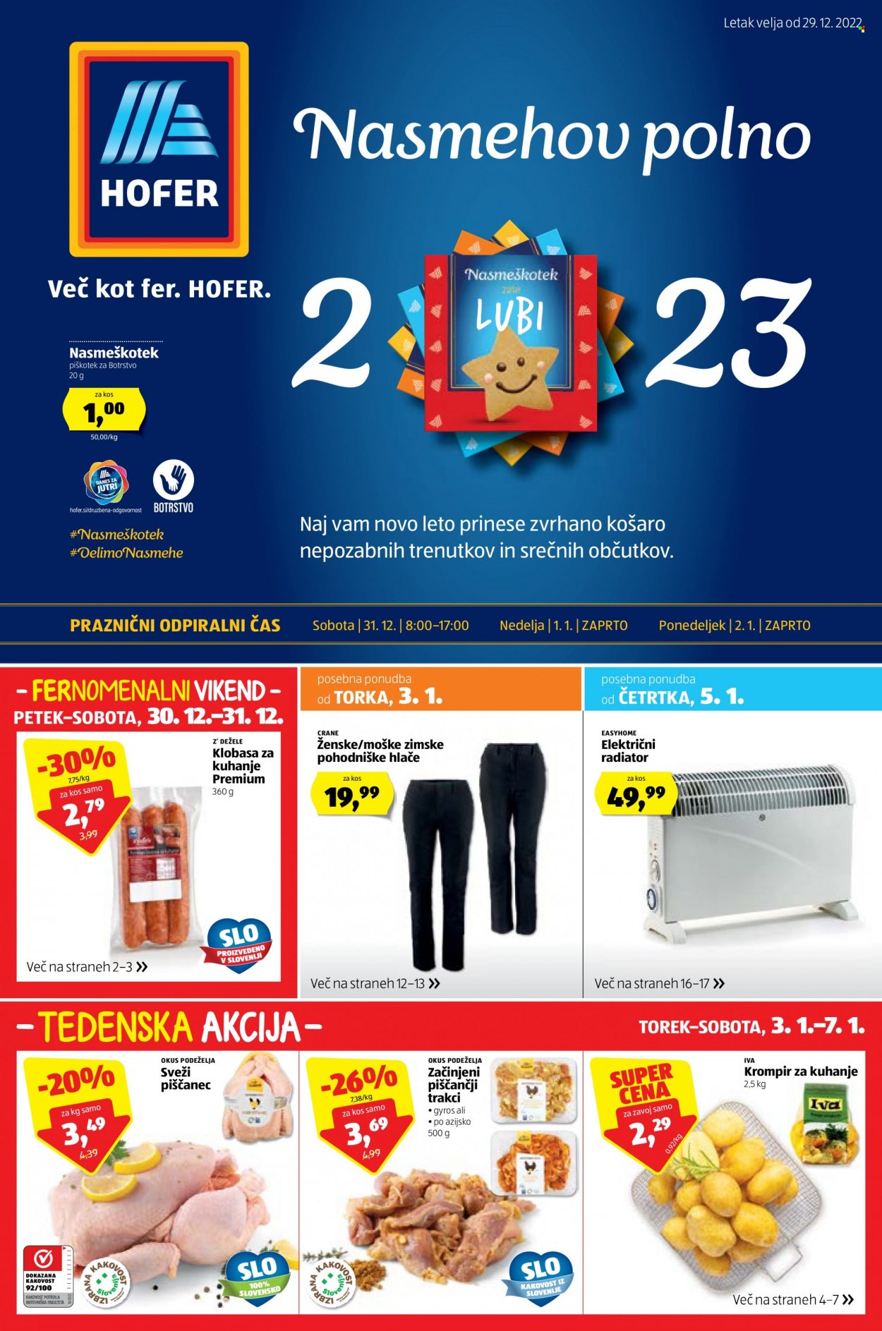 Hofer katalog - 29.12.2022 - 7.1.2023. Stran 1