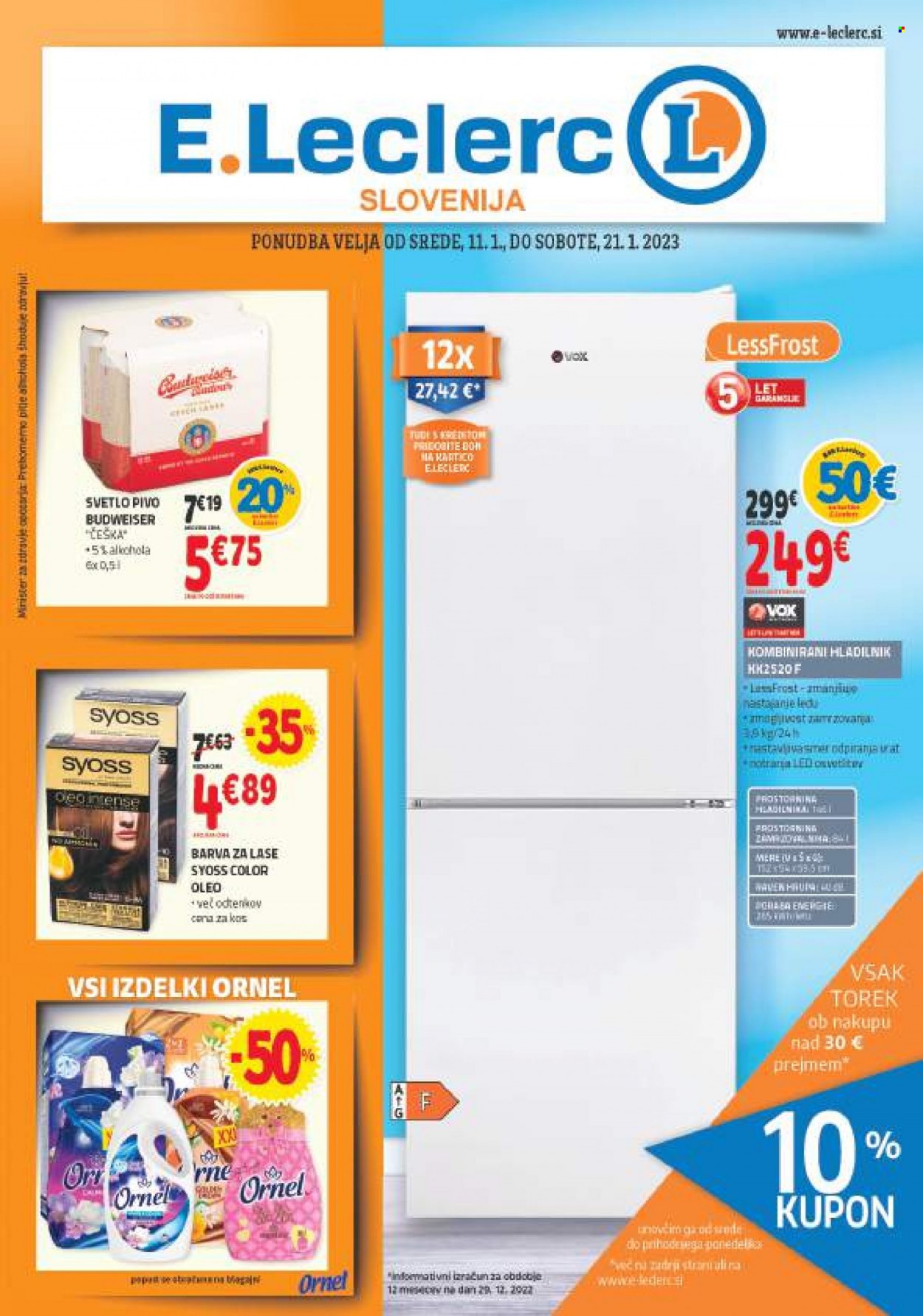 E.Leclerc katalog - 11.1.2023 - 21.1.2023. Stran 1