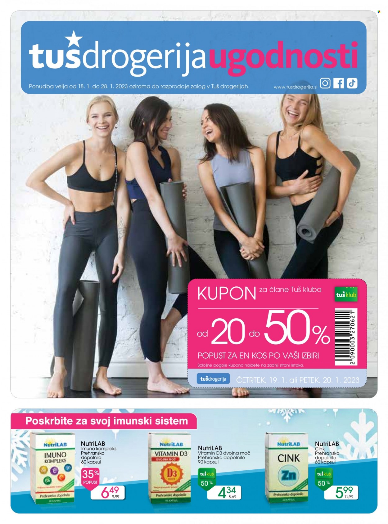 Tuš Drogeria katalog - 18.1.2023 - 28.1.2023. Stran 1