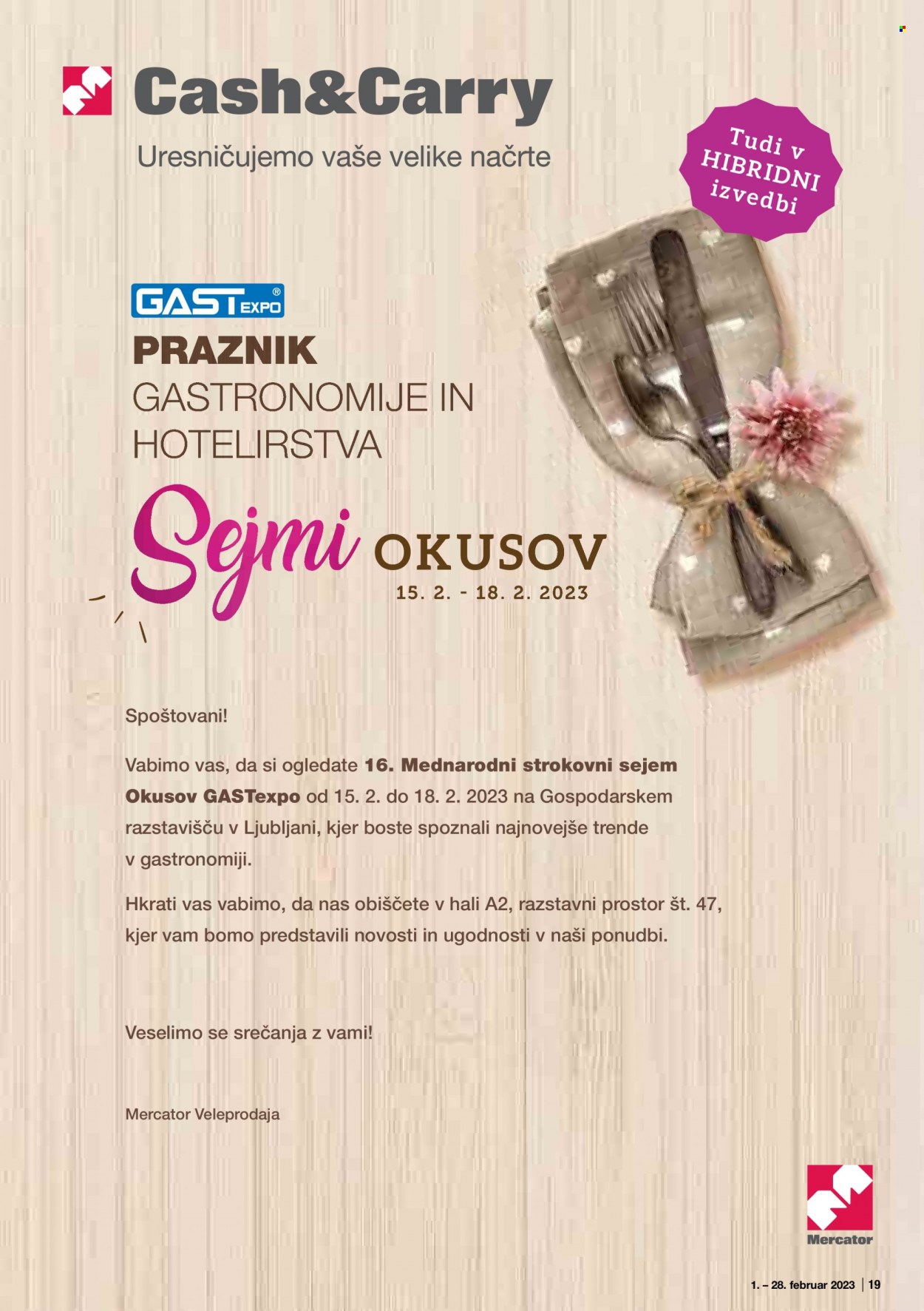 Mercator Cash & Carry katalog - 1.2.2023 - 28.2.2023. Stran 19