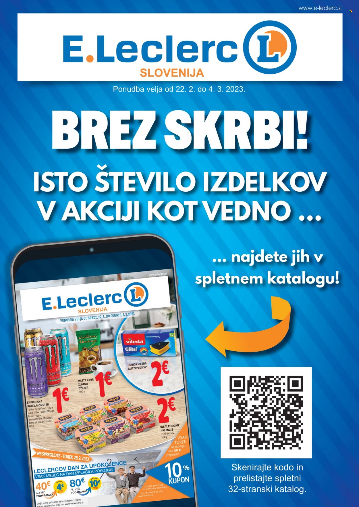E.Leclerc katalog - 22.2.2023 - 4.3.2023. Stran 1