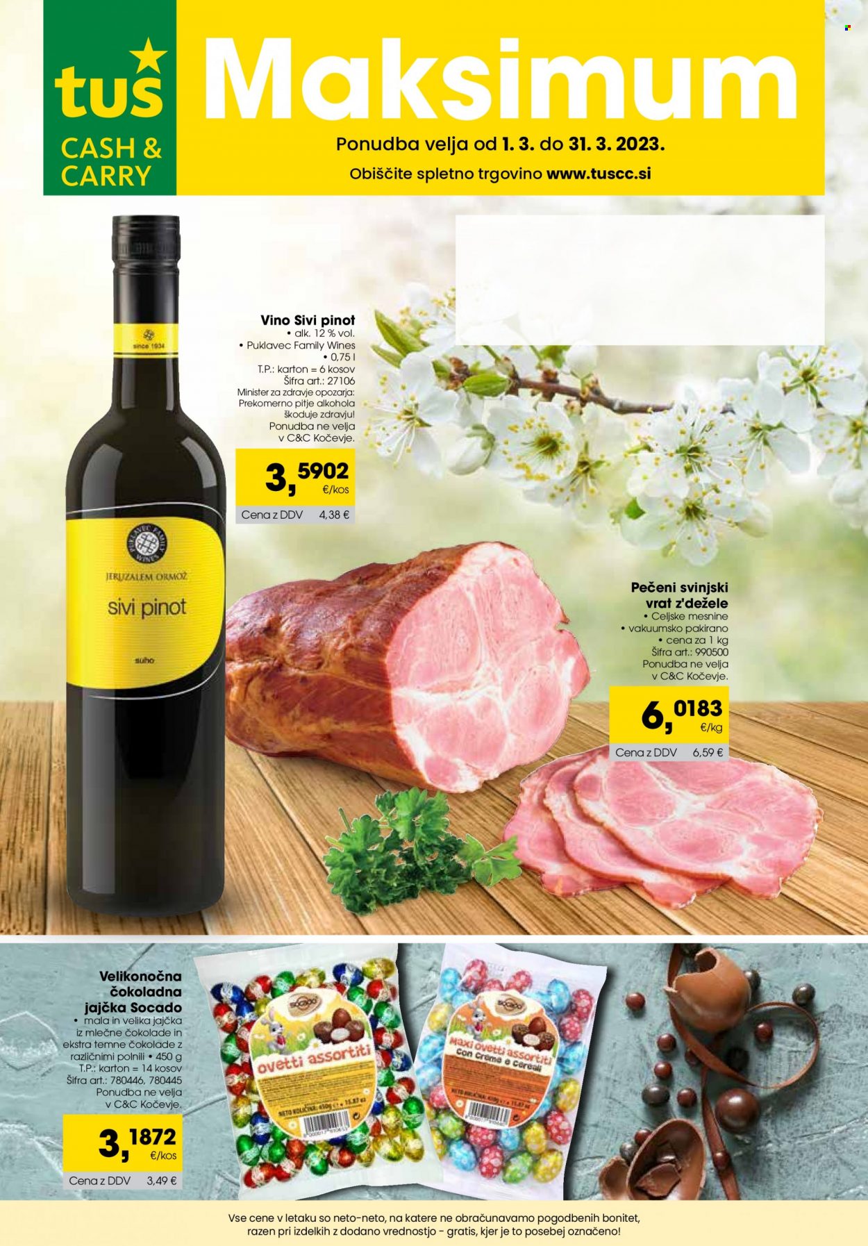 Tuš Cash & Carry katalog - 1.3.2023 - 31.3.2023. Stran 1