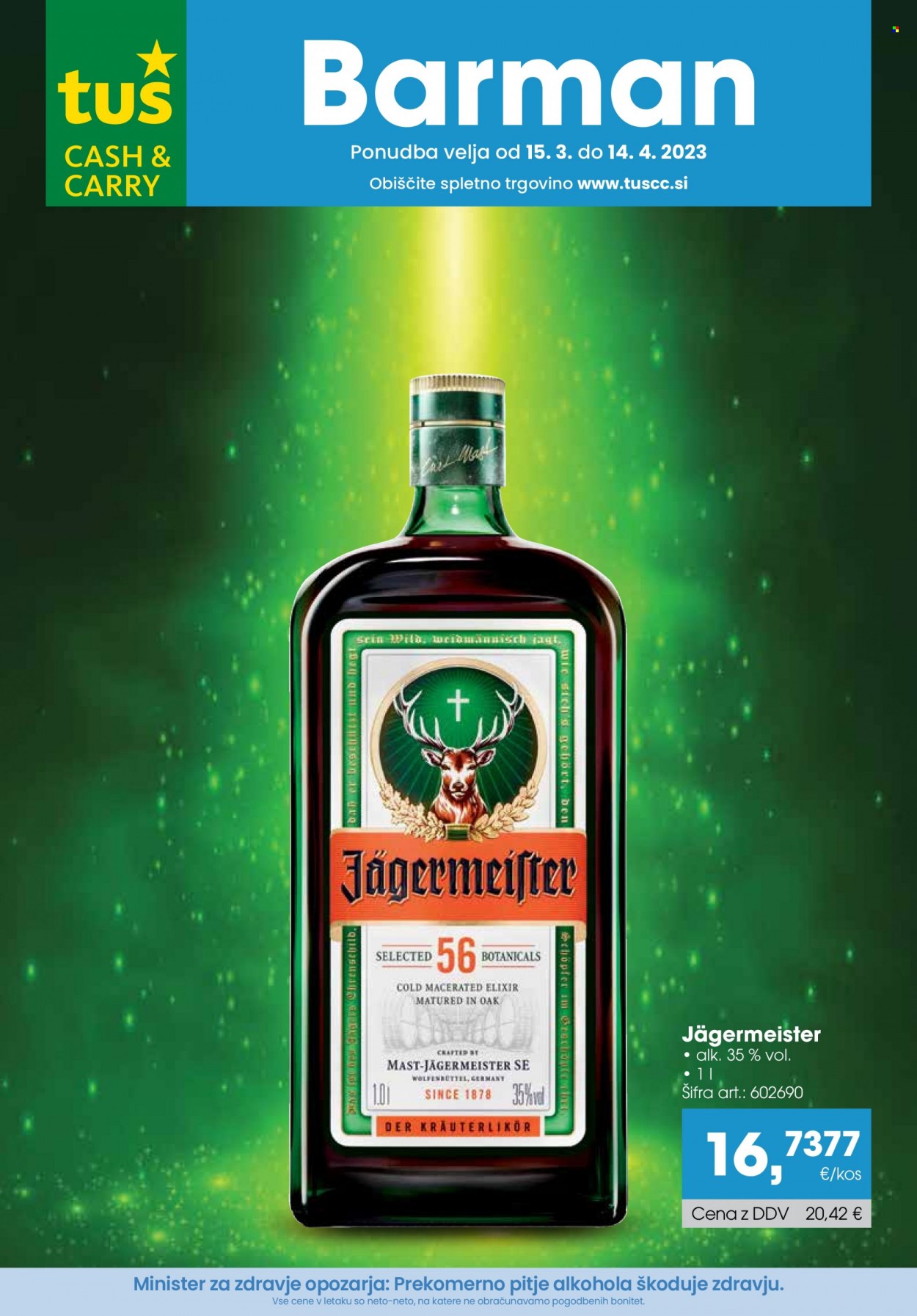 Tuš Cash & Carry katalog - 15.3.2023 - 14.4.2023. Stran 1