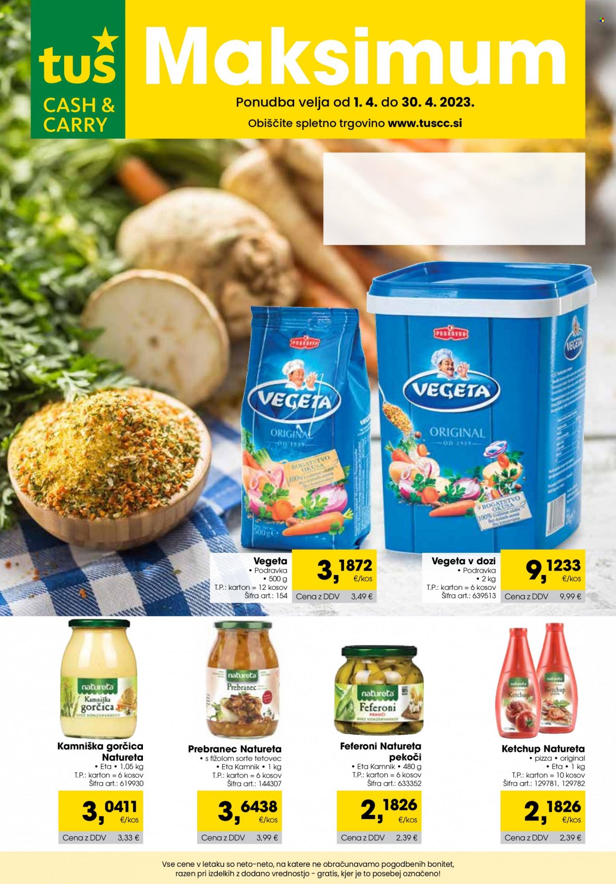 Tuš Cash & Carry katalog - 1.4.2023 - 30.4.2023. Stran 1