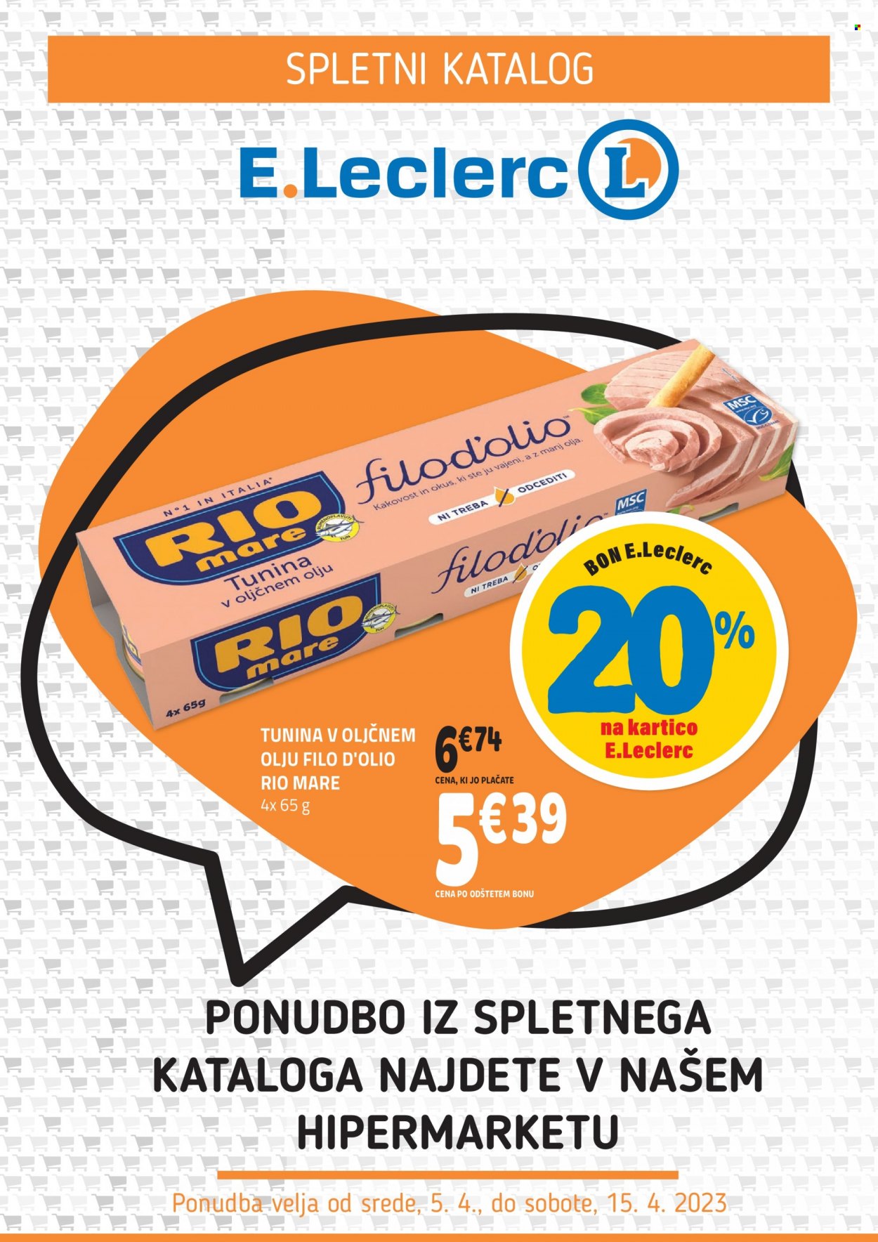 E.Leclerc katalog - 5.4.2023 - 15.4.2023. Stran 1