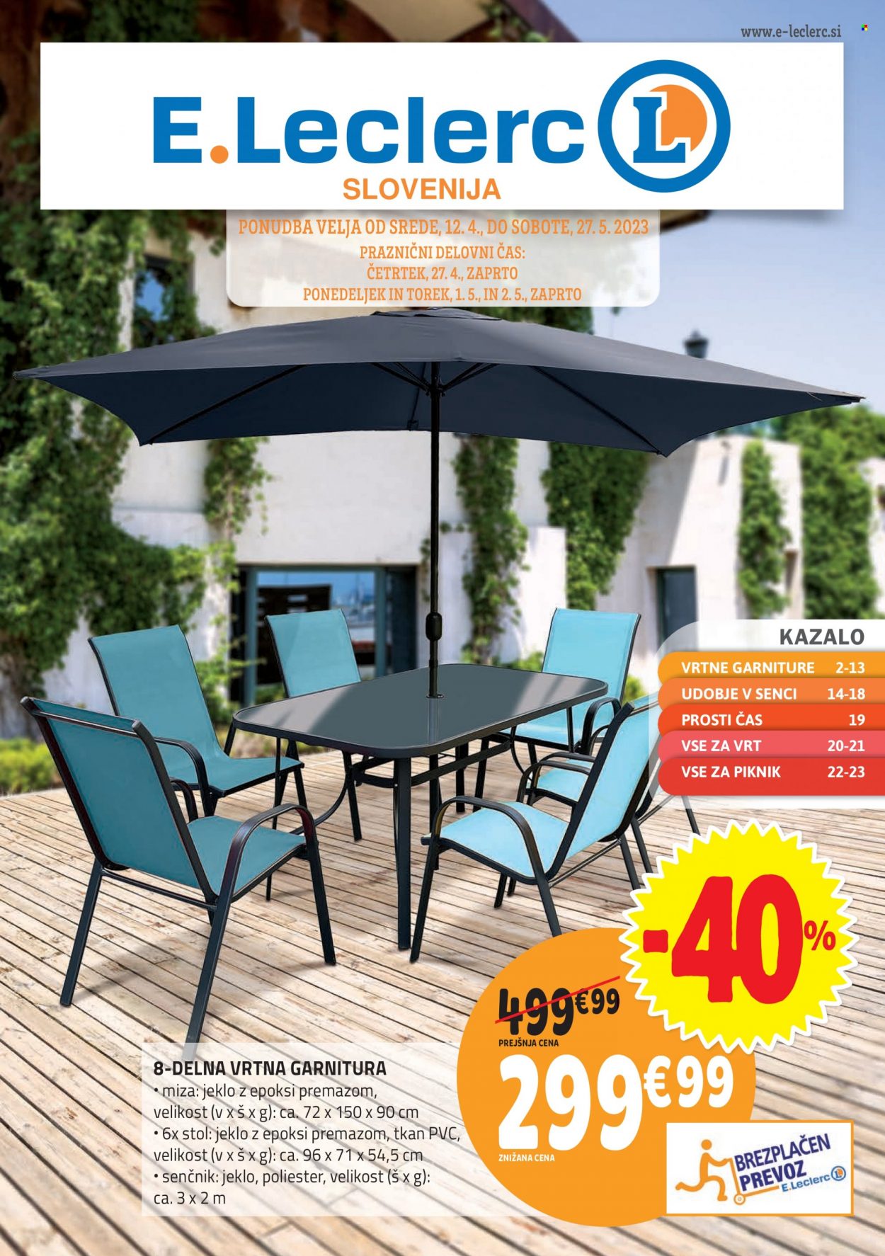 E.Leclerc katalog - 12.4.2023 - 27.5.2023. Stran 1