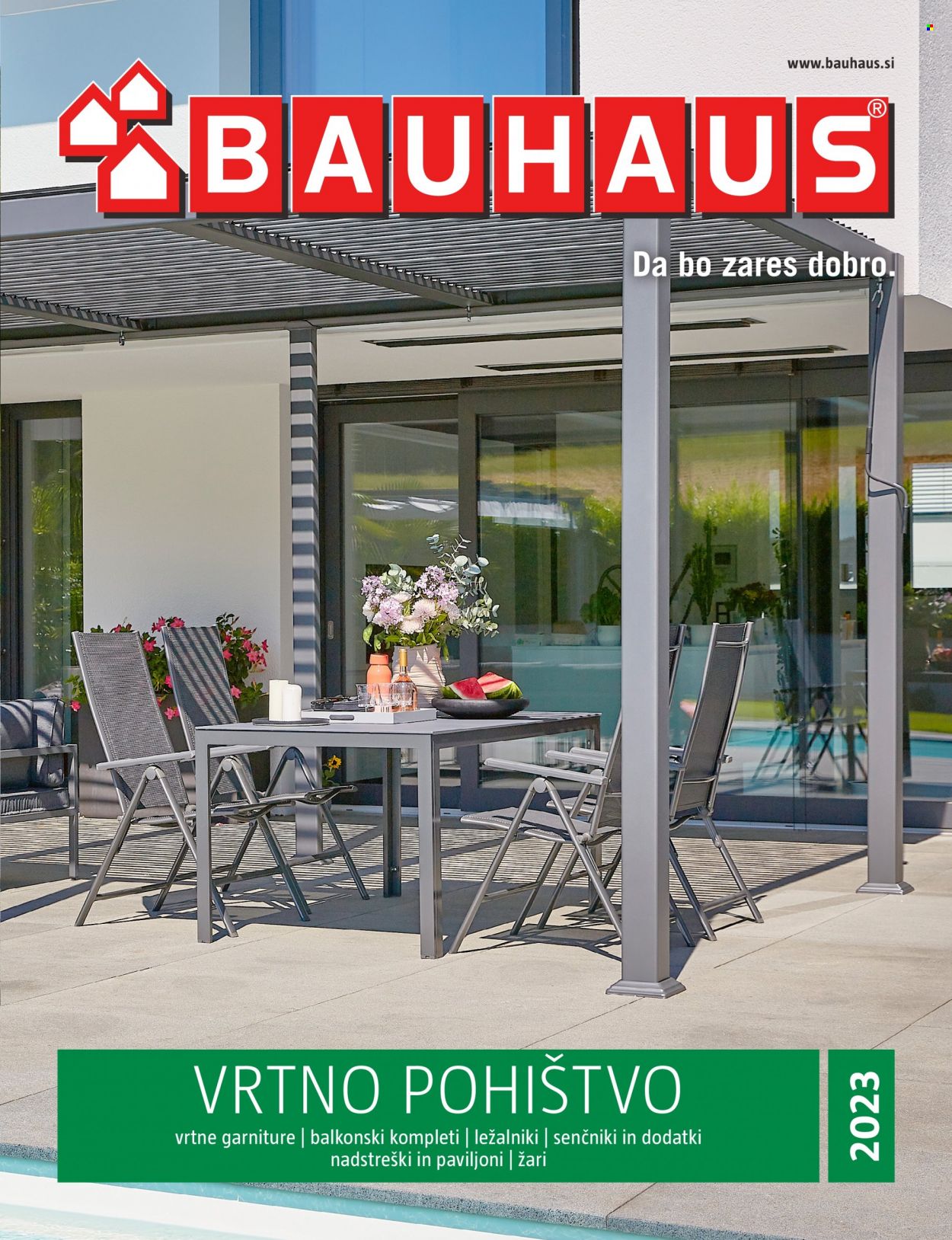 thumbnail - Bauhaus katalog - 13.4.2023 - 31.7.2023 - Ponudba izdelkov - vrtno pohištvo, vrtne garniture. Stran 1.