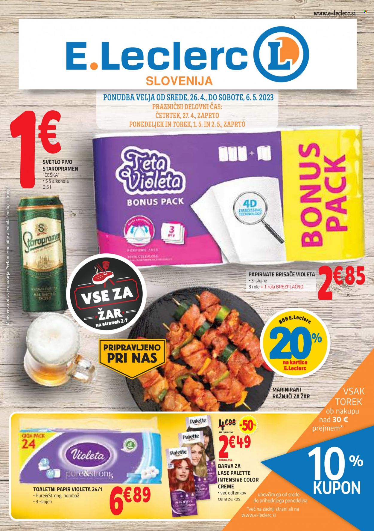 E.Leclerc katalog - 26.4.2023 - 6.5.2023. Stran 1