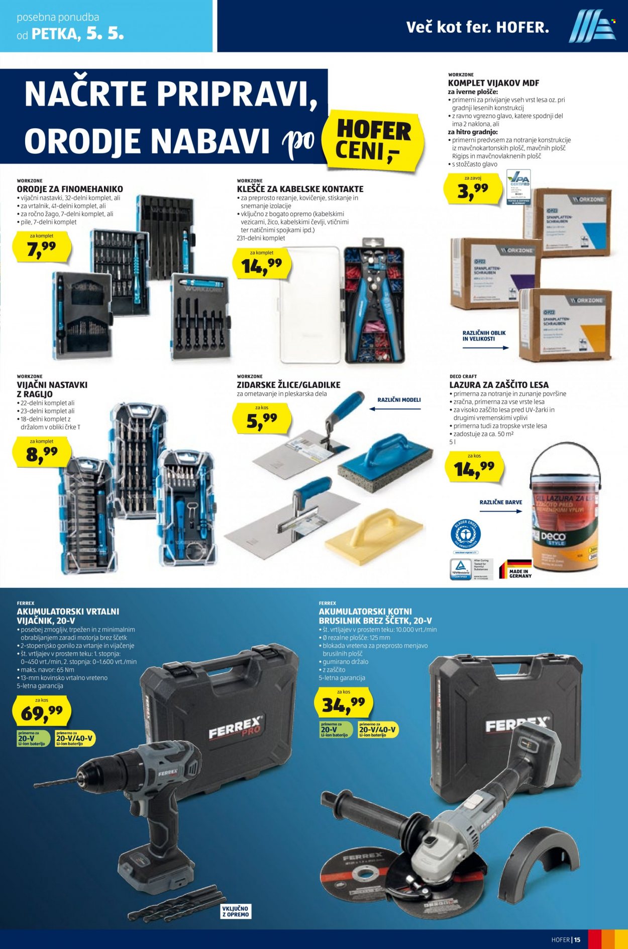 Hofer katalog - 26.4.2023 - 6.5.2023. Stran 15