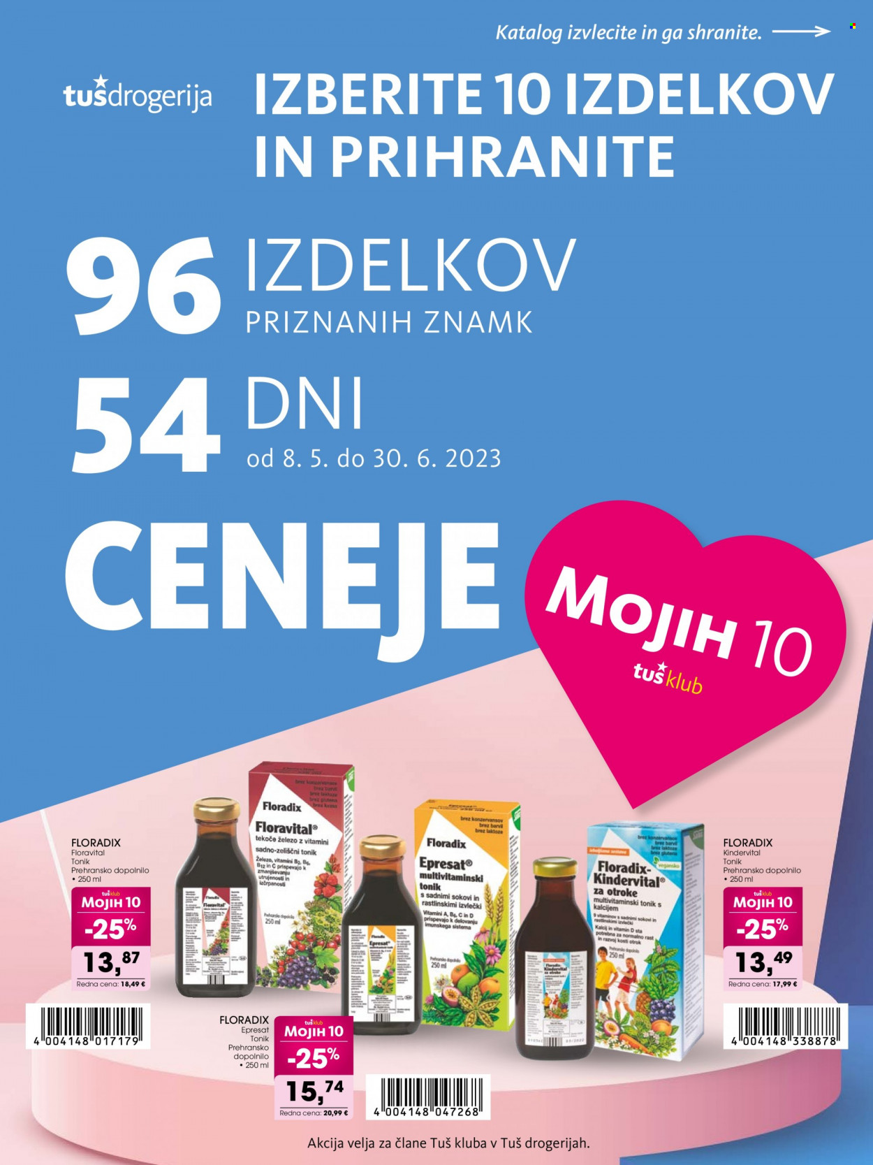 Tuš Drogeria katalog - 8.5.2023 - 30.6.2023. Stran 1