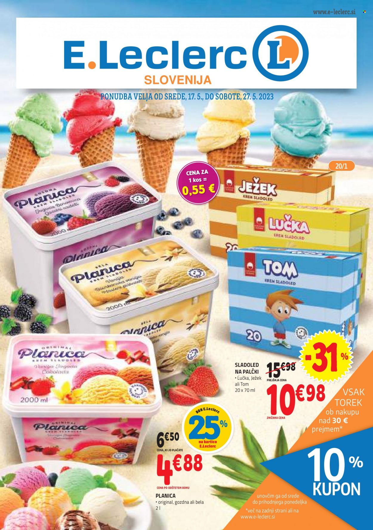 E.Leclerc katalog - 17.5.2023 - 27.5.2023. Stran 1