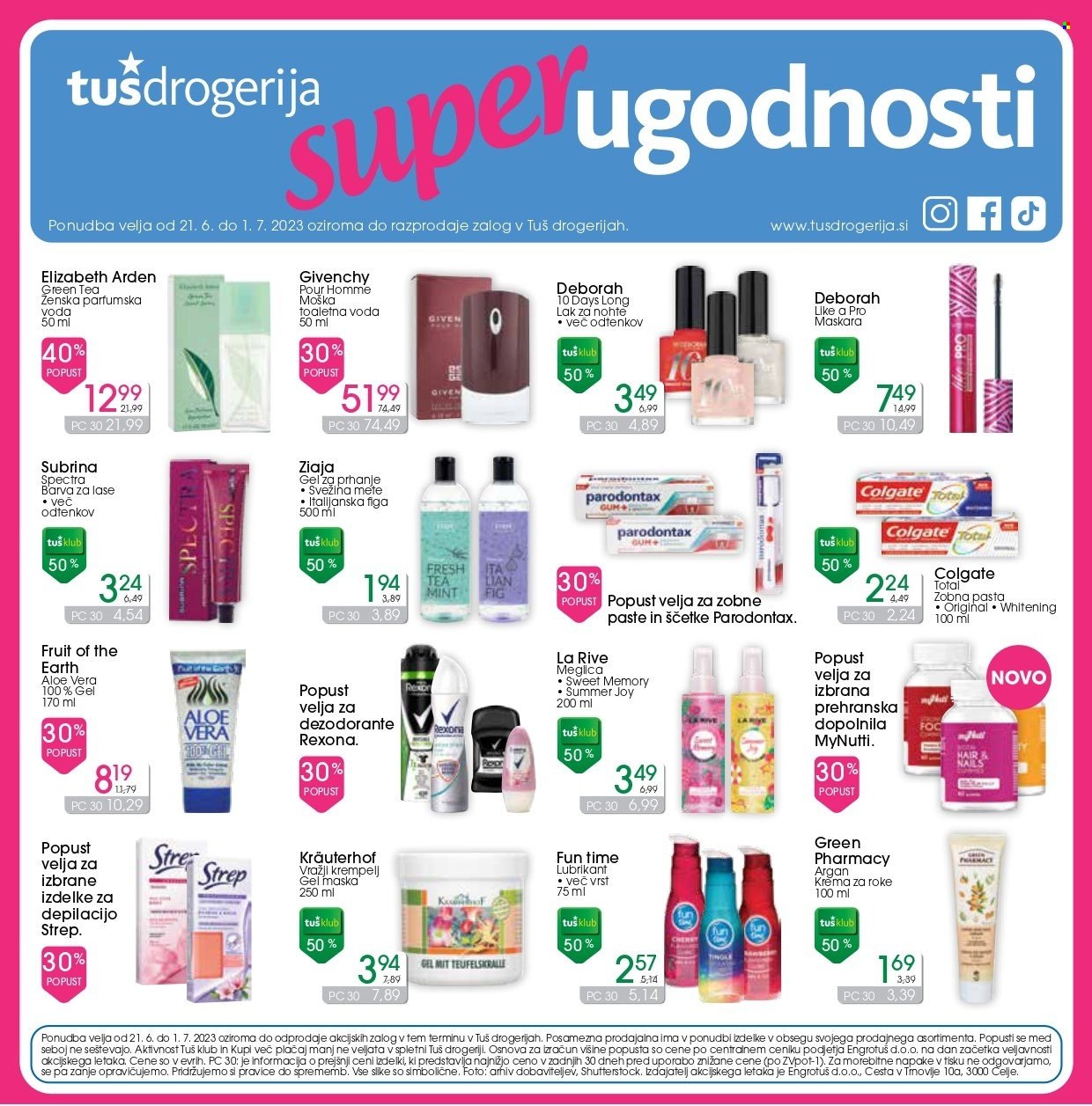Tuš Drogeria katalog - 21.6.2023 - 1.7.2023. Stran 1