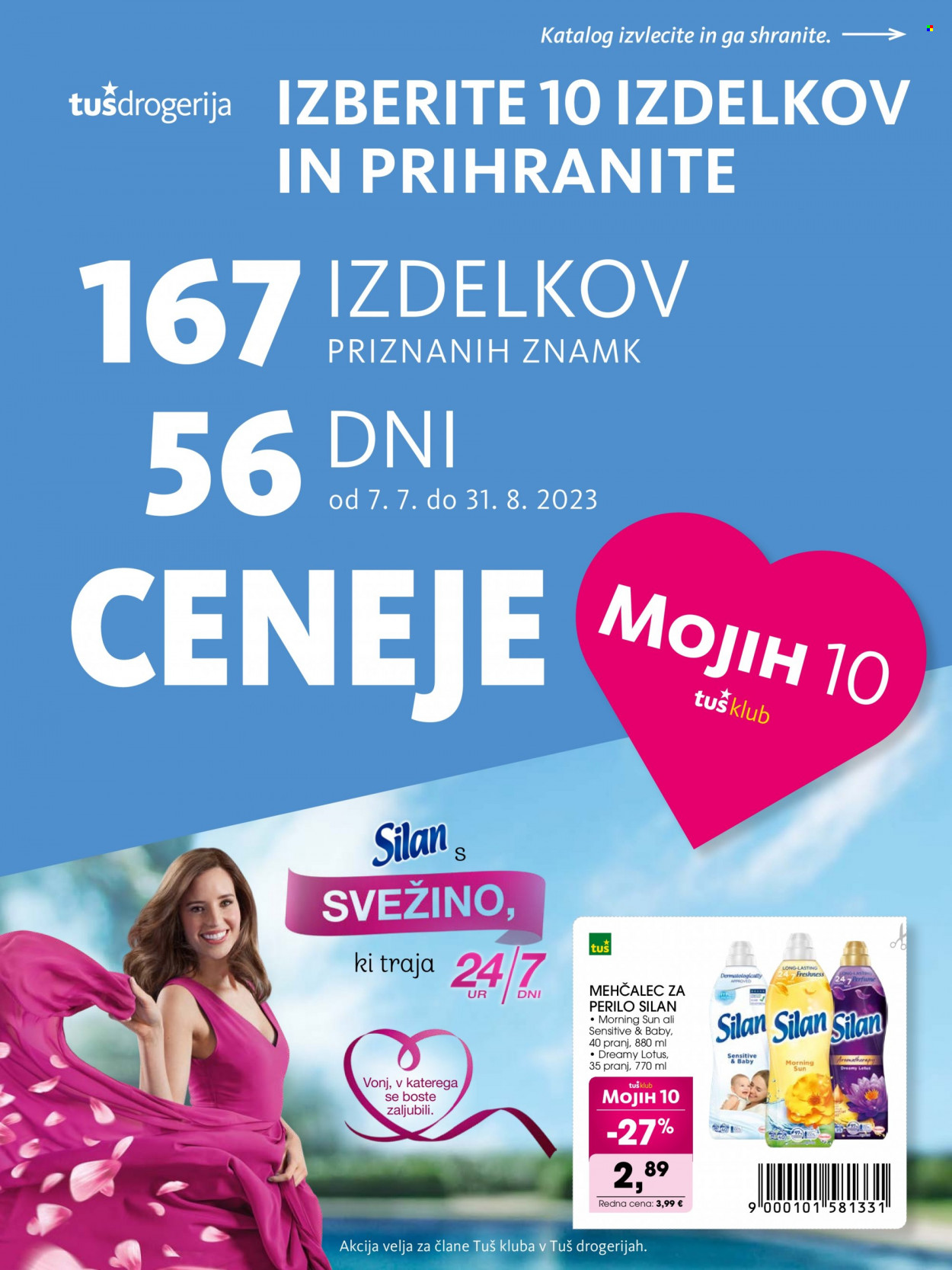Tuš Drogeria katalog - 7.7.2023 - 31.8.2023. Stran 1