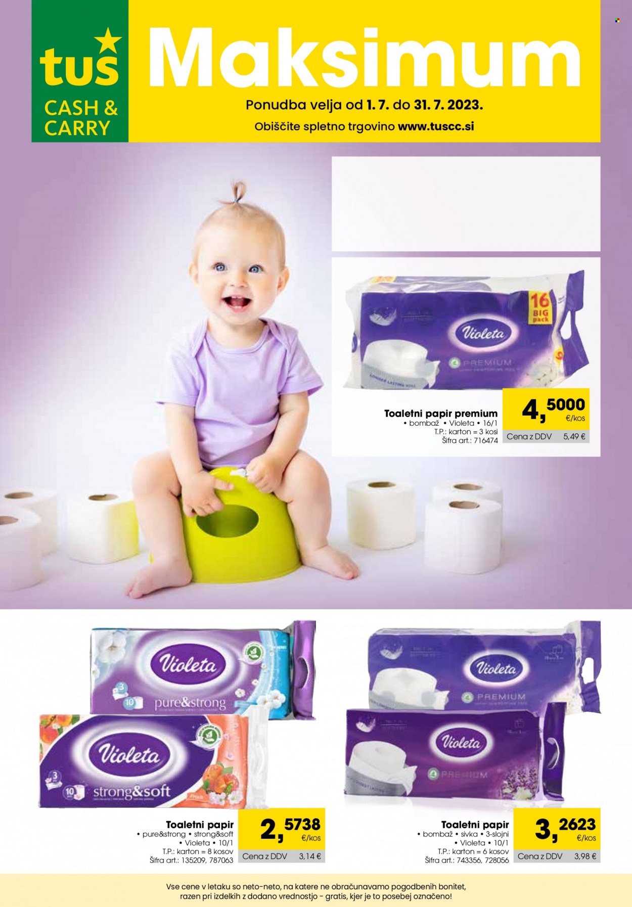 Tuš Cash & Carry katalog - 1.7.2023 - 31.7.2023. Stran 1