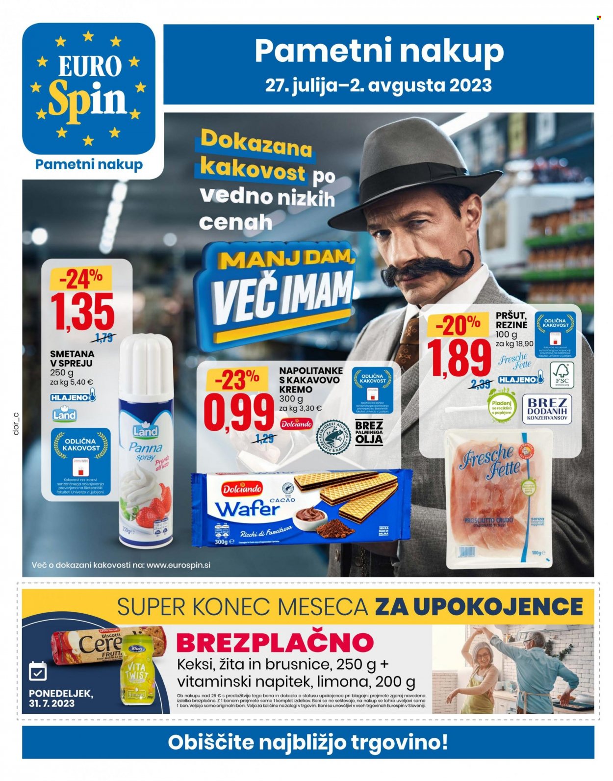 EuroSpin katalog - 27.7.2023 - 2.8.2023. Stran 1
