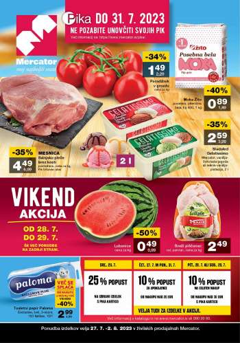 Mercator katalog - 27.7.2023 - 2.8.2023.