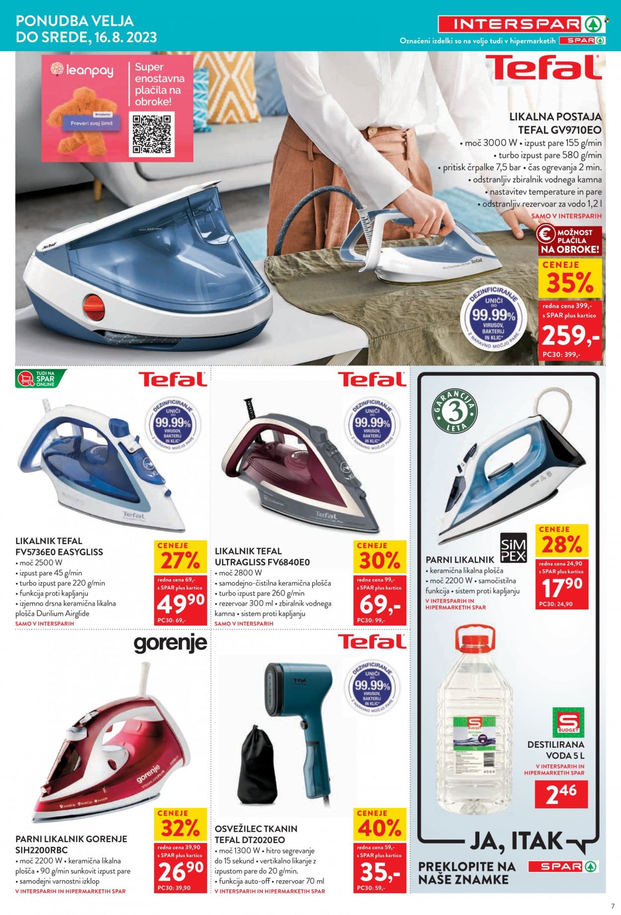 INTERSPAR katalog - 2.8.2023 - 16.8.2023. Stran 7