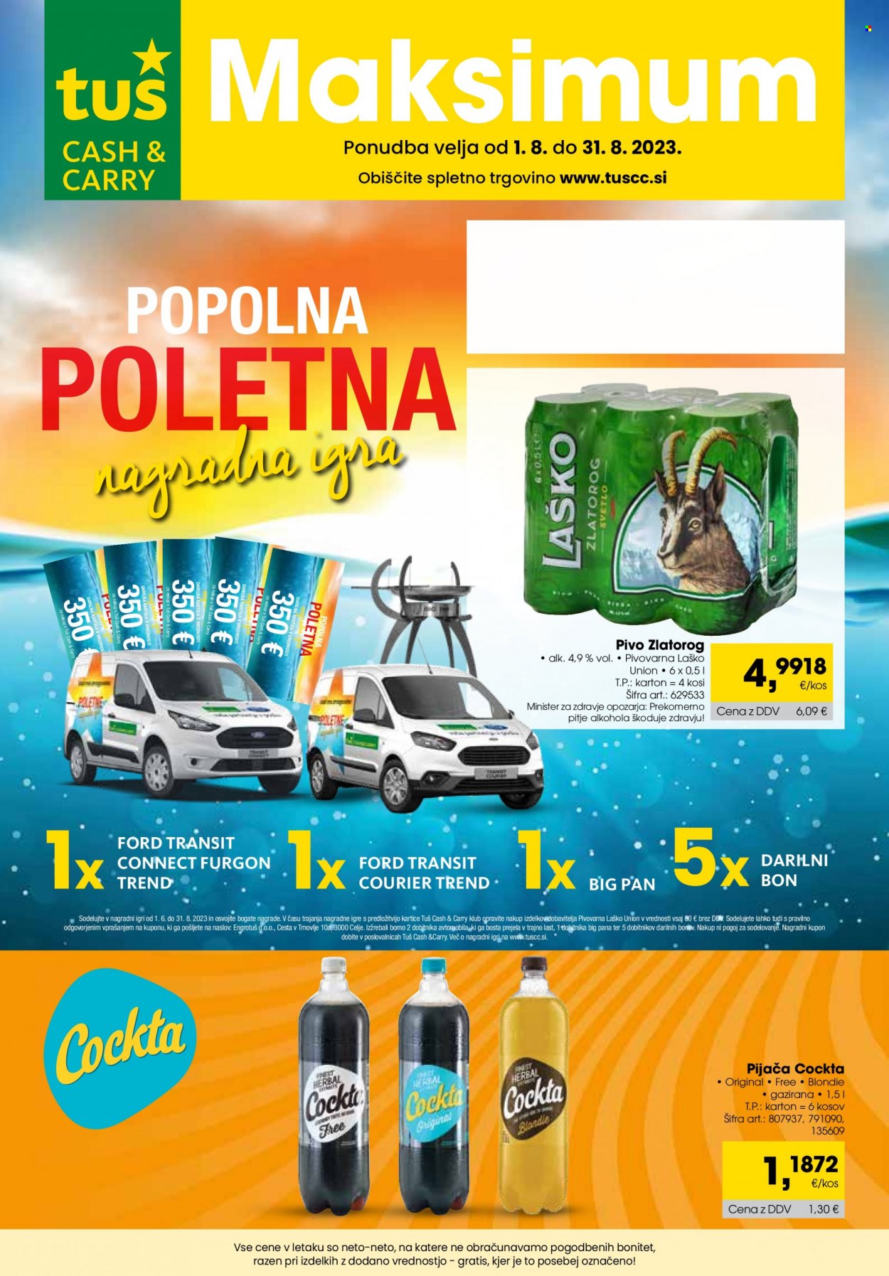 Tuš Cash & Carry katalog - 1.8.2023 - 31.8.2023. Stran 1