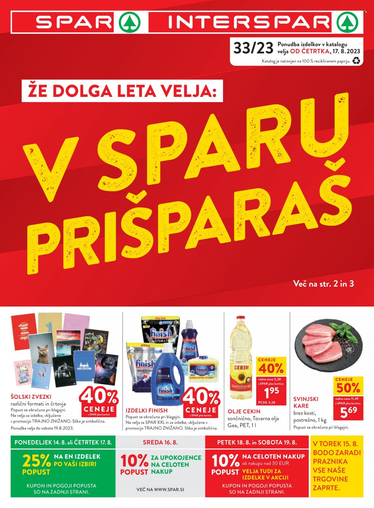 SPAR katalog - 17.8.2023 - 29.8.2023. Stran 1